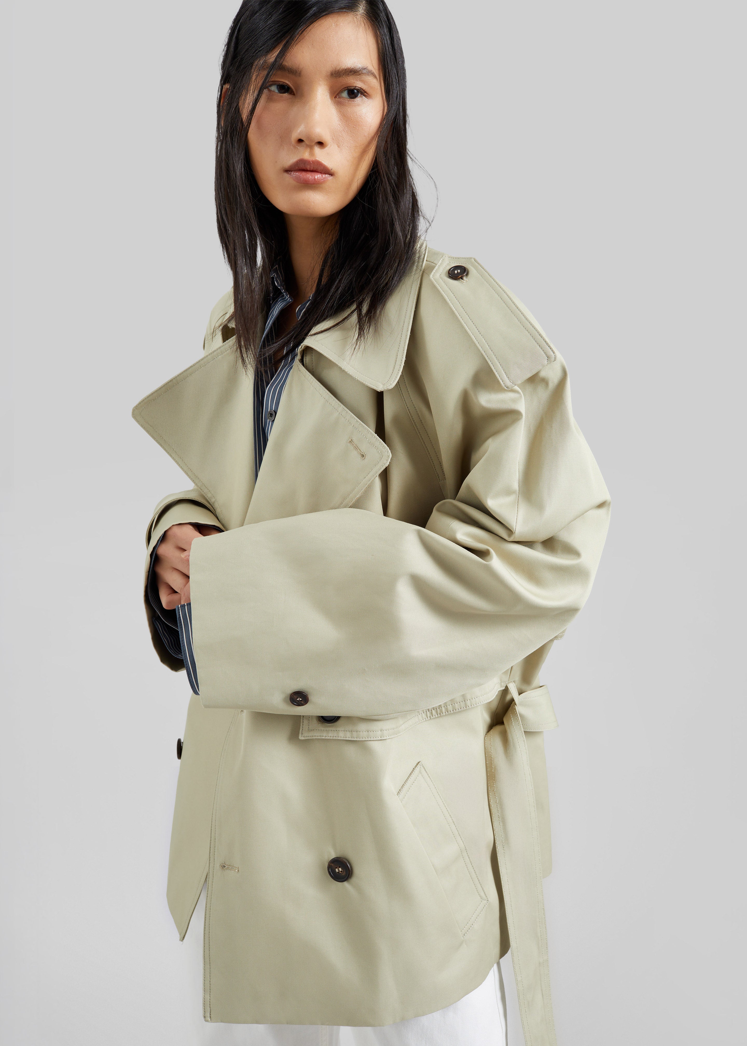 Linsell Short Trench - Beige