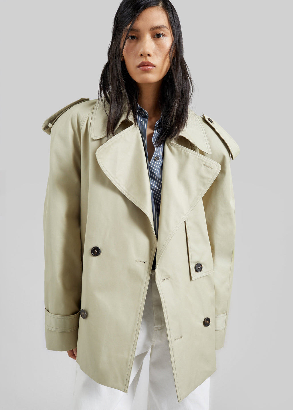 Linsell Short Trench - Beige