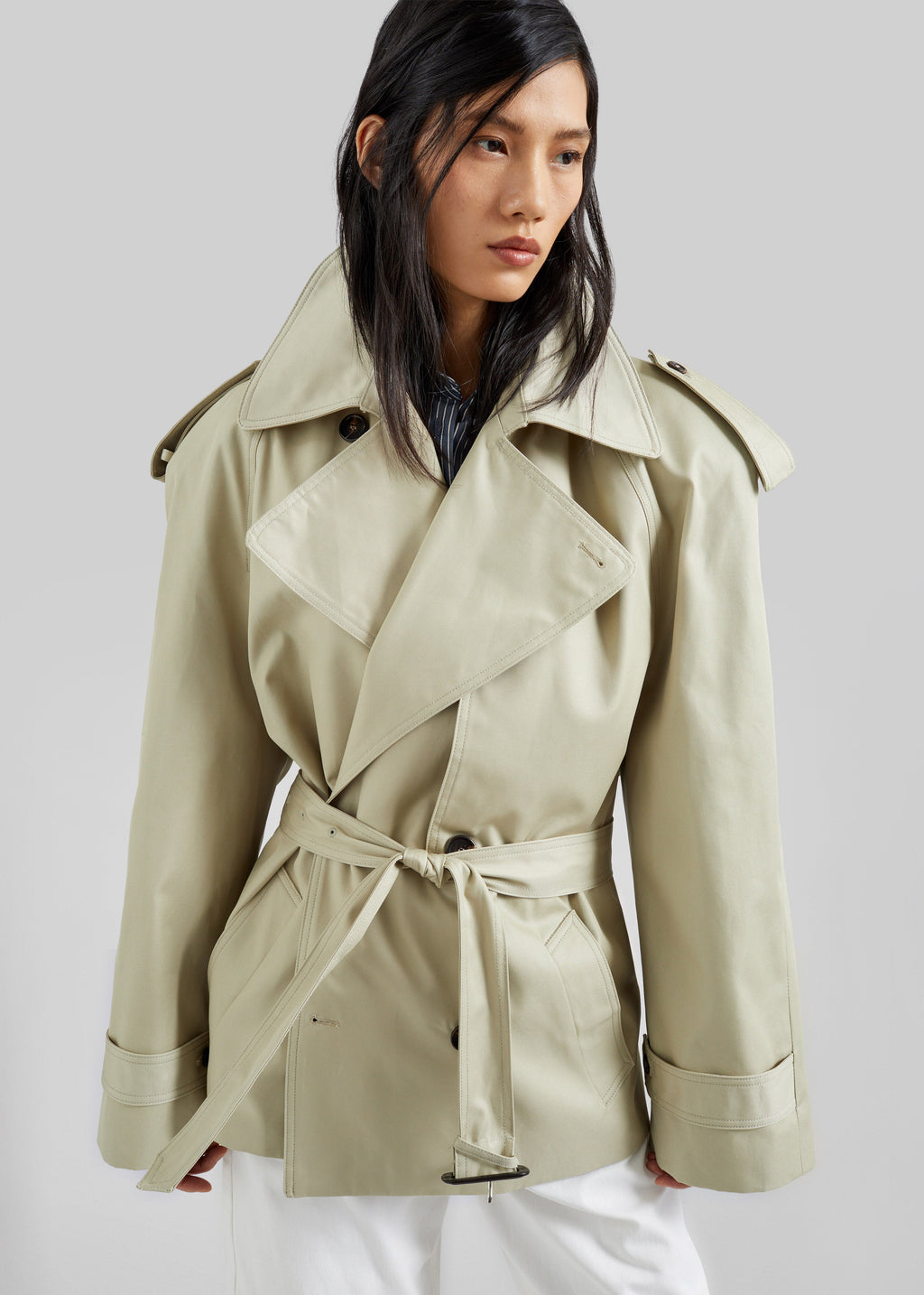 Linsell Short Trench - Beige