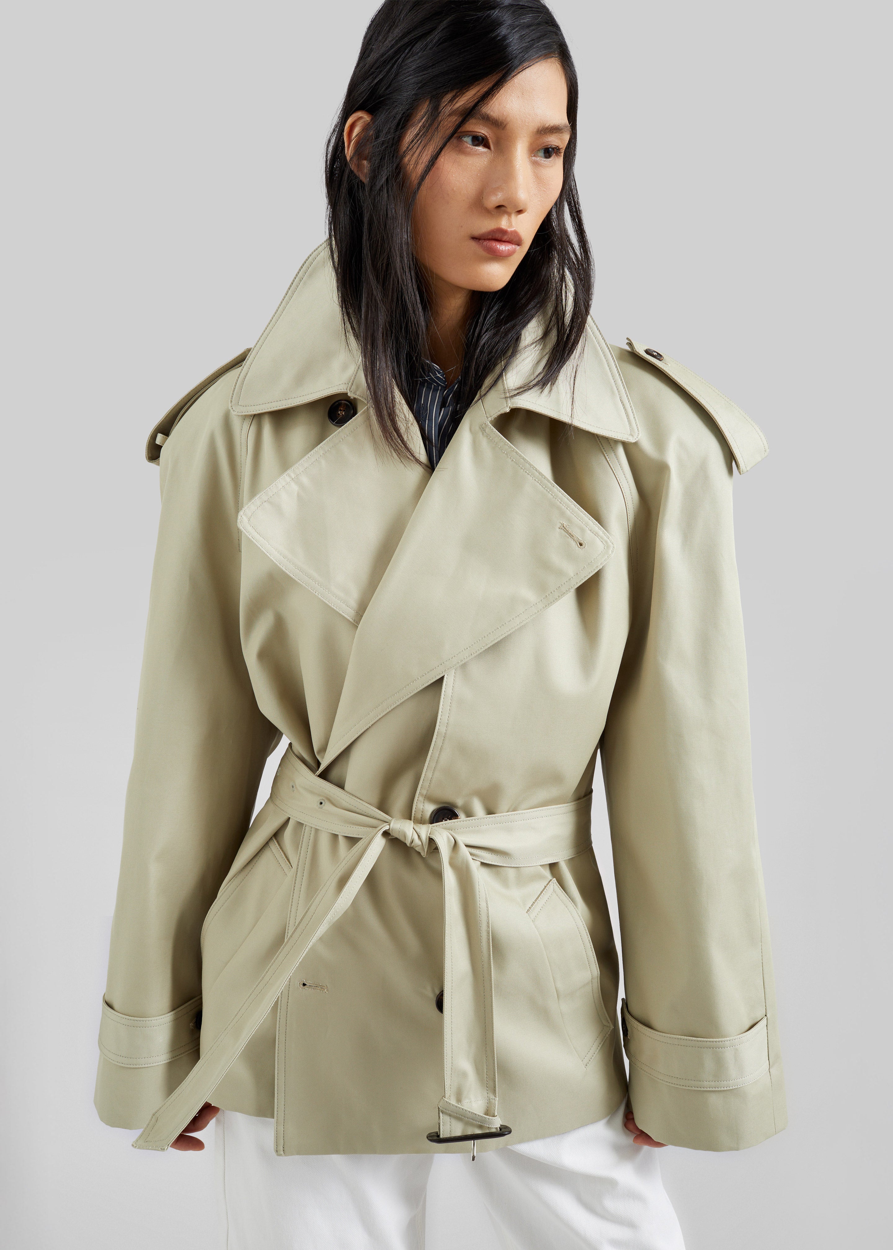 Linsell Short Trench - Beige