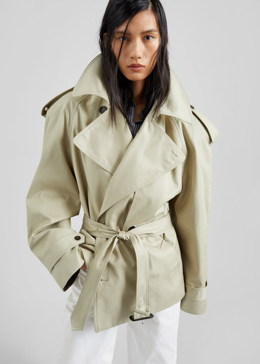Linsell Short Trench - Beige