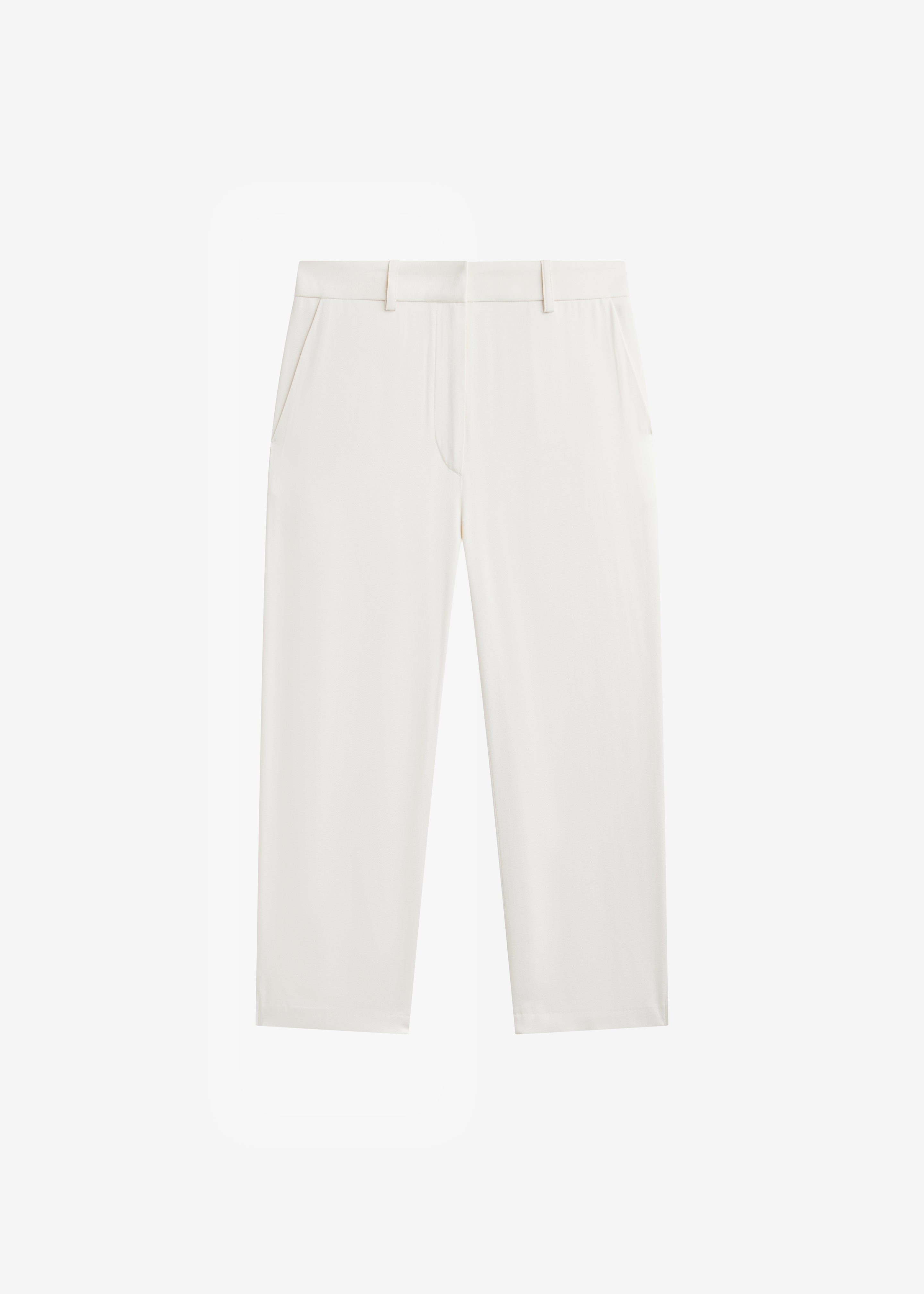 Lior Fluid Capri Pants - Ivory