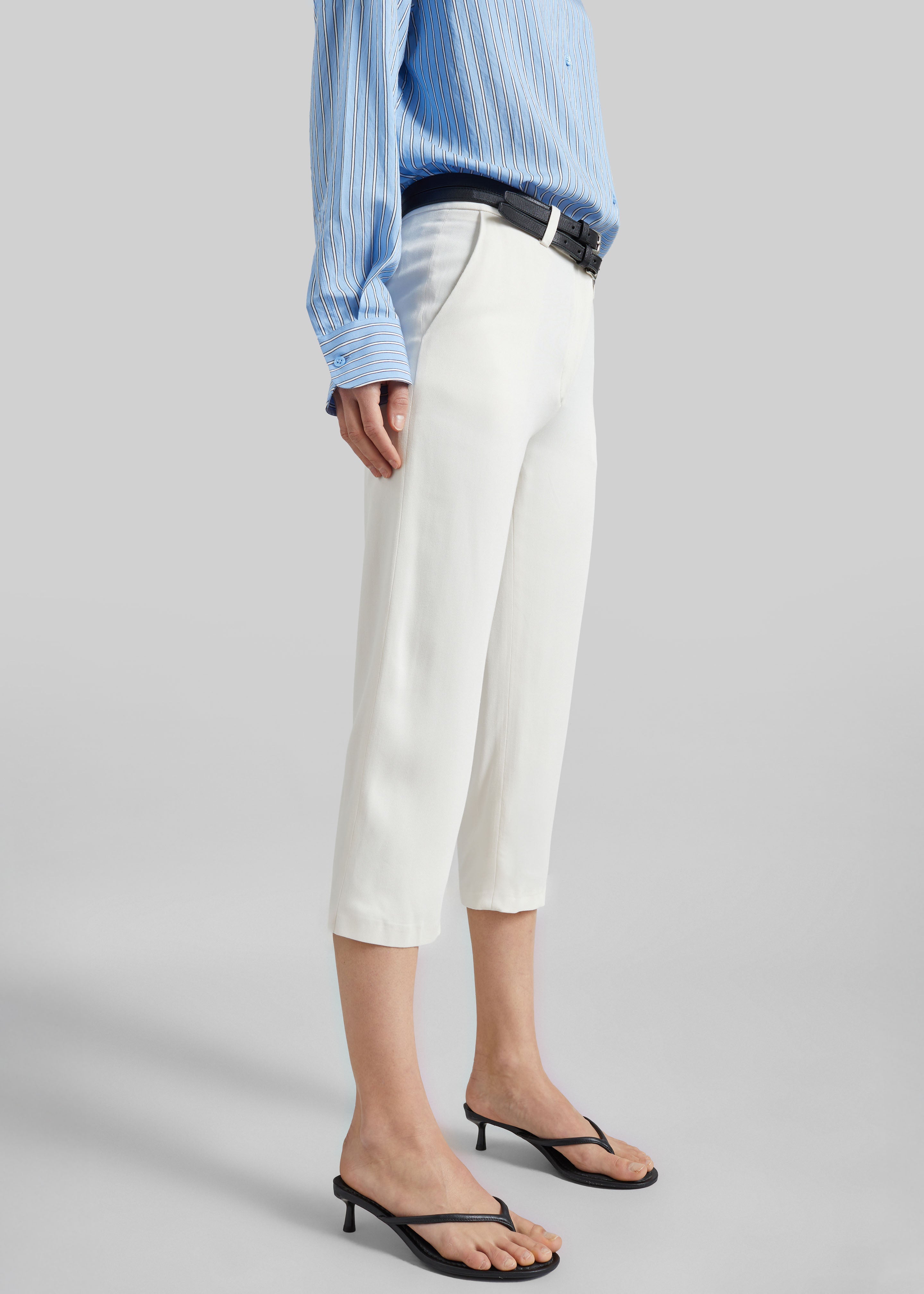 Lior Fluid Capri Pants - Ivory