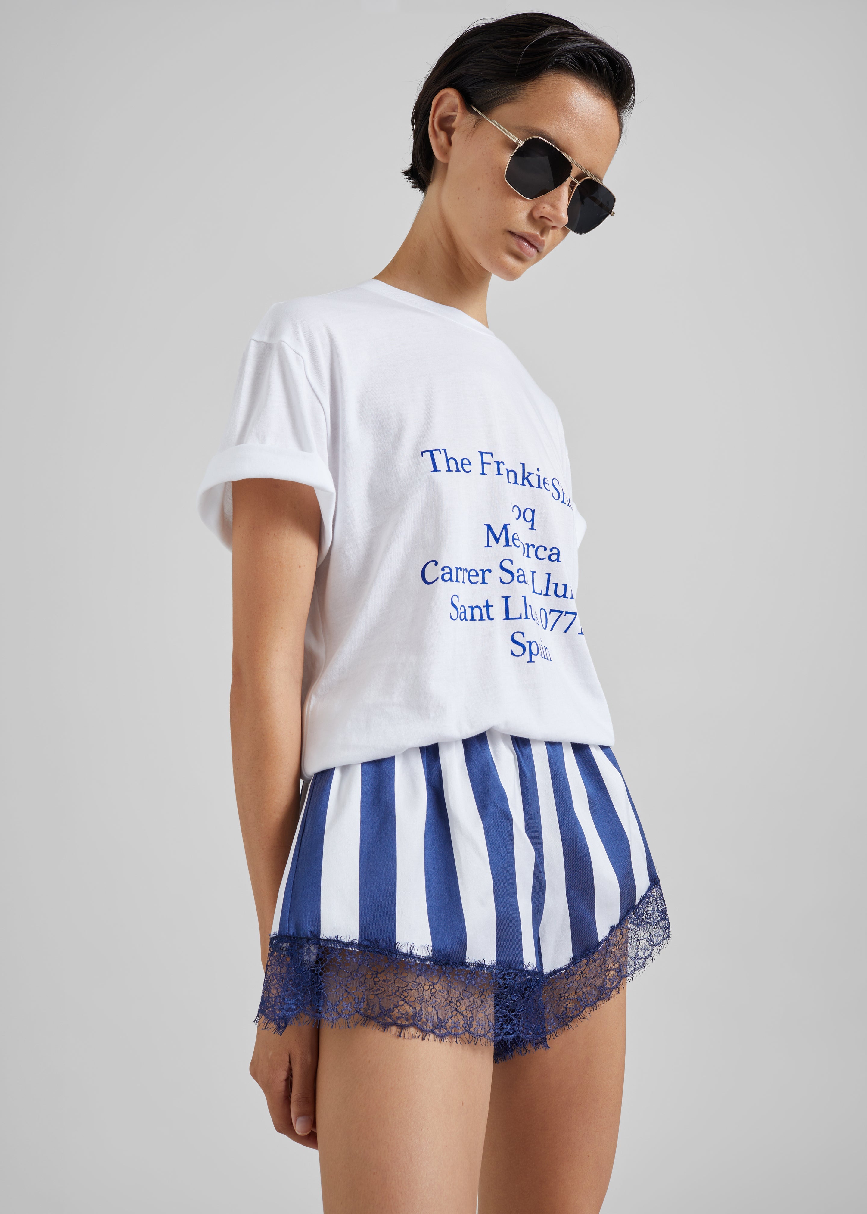 Milos Mini Boxer Shorts - Navy/White Stripe