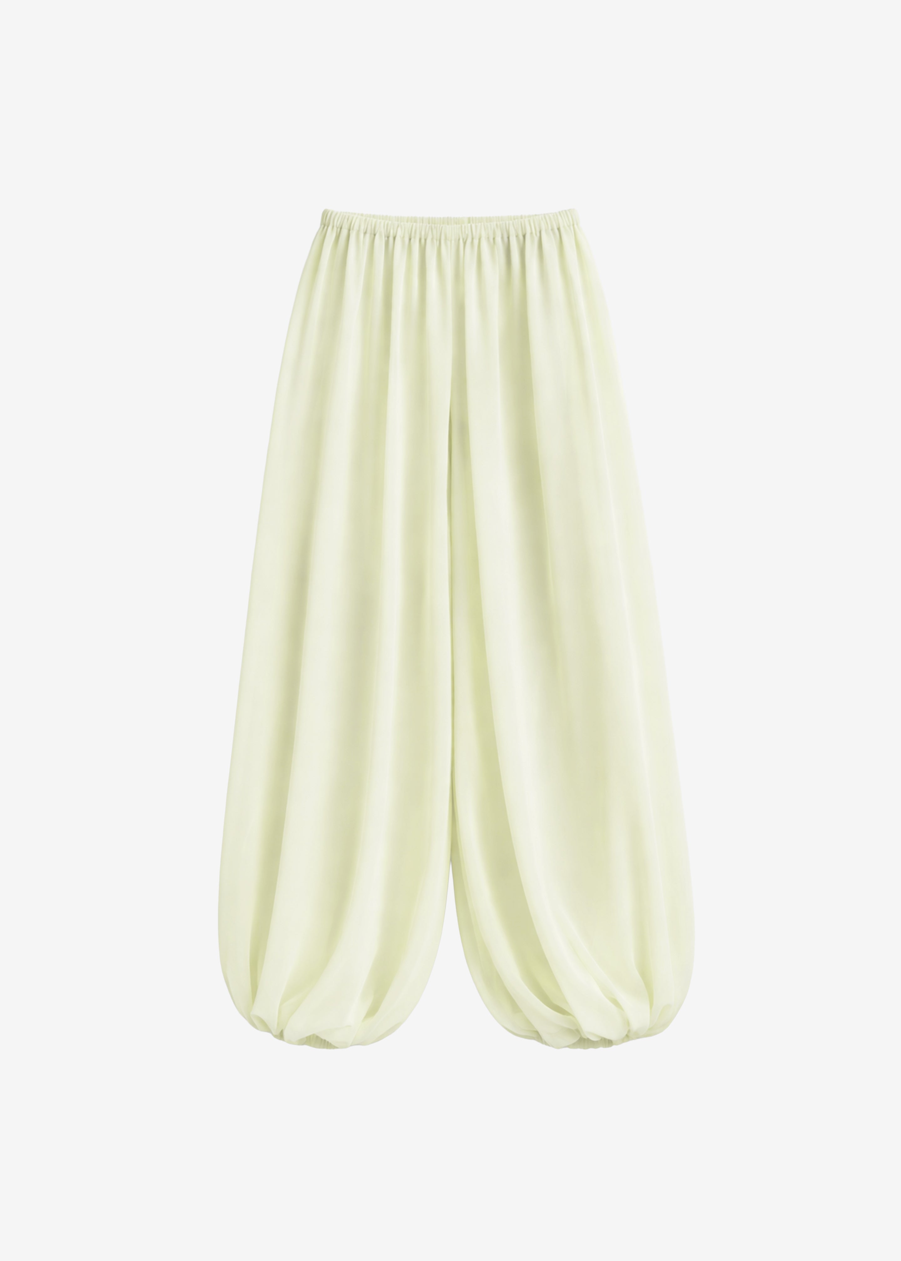 Mio Sheer Balloon Pants - Pale Yellow