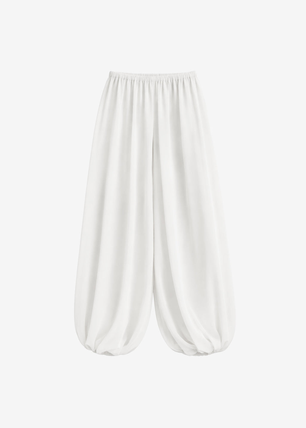 Mio Sheer Balloon Pants - White