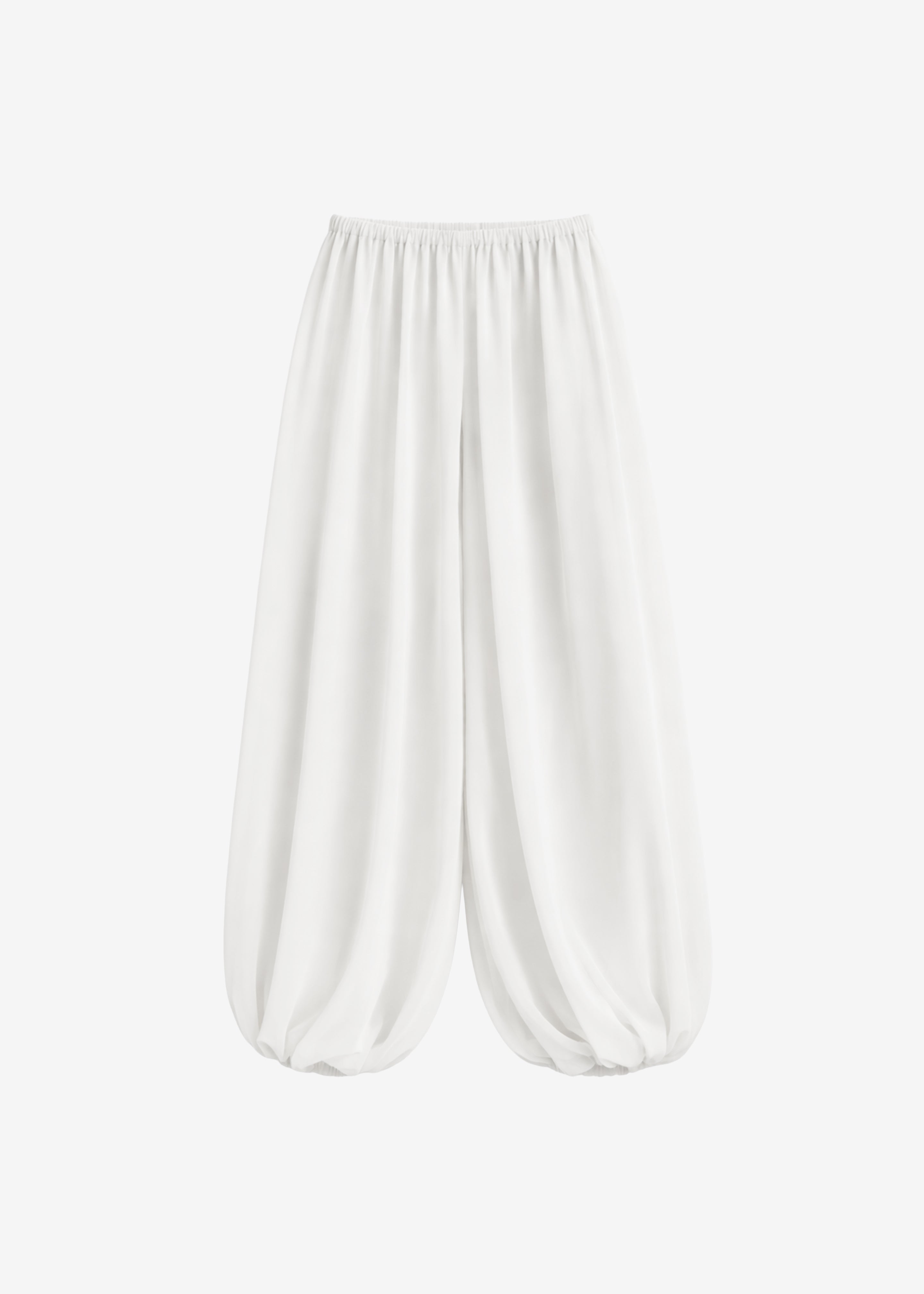 Mio Sheer Balloon Pants - White
