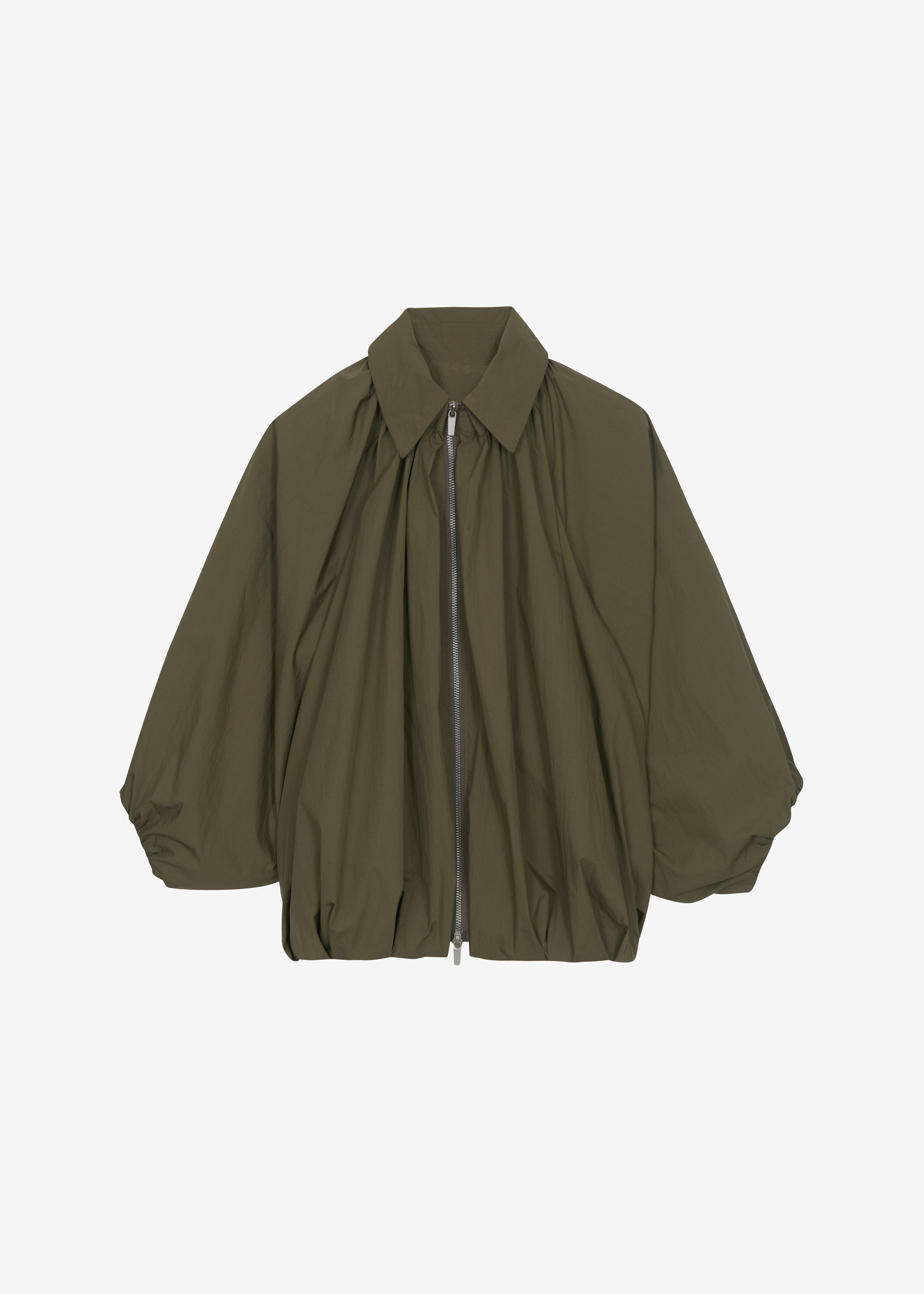 Murray Batwing Sleeve Balloon Jacket - Olive Brown