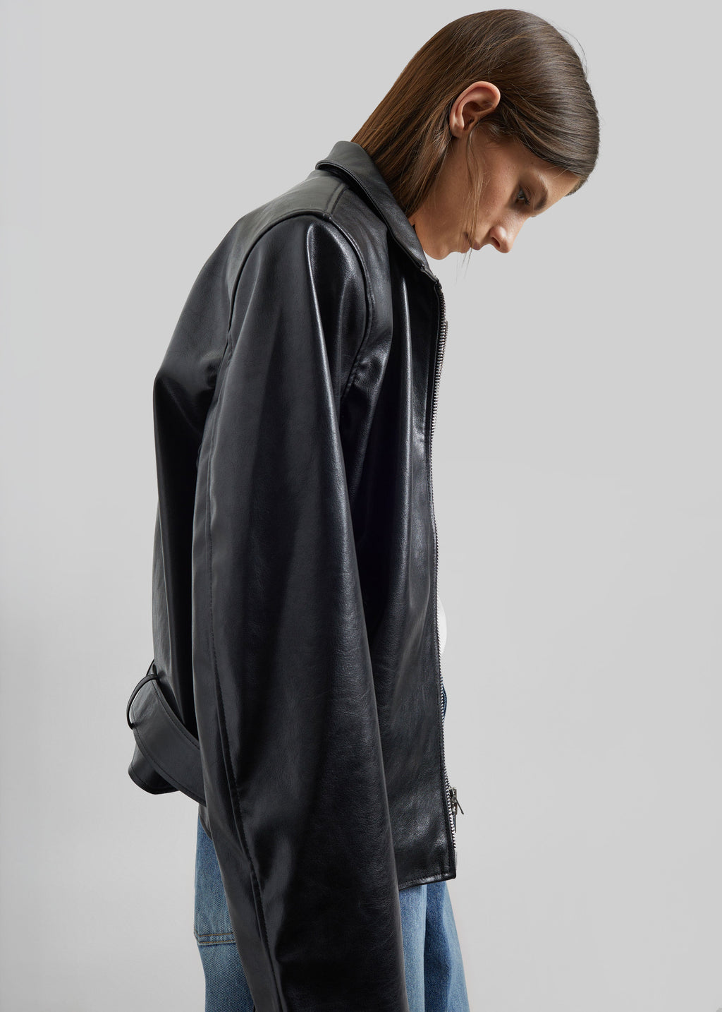 Norbury Faux Leather Jacket - Black