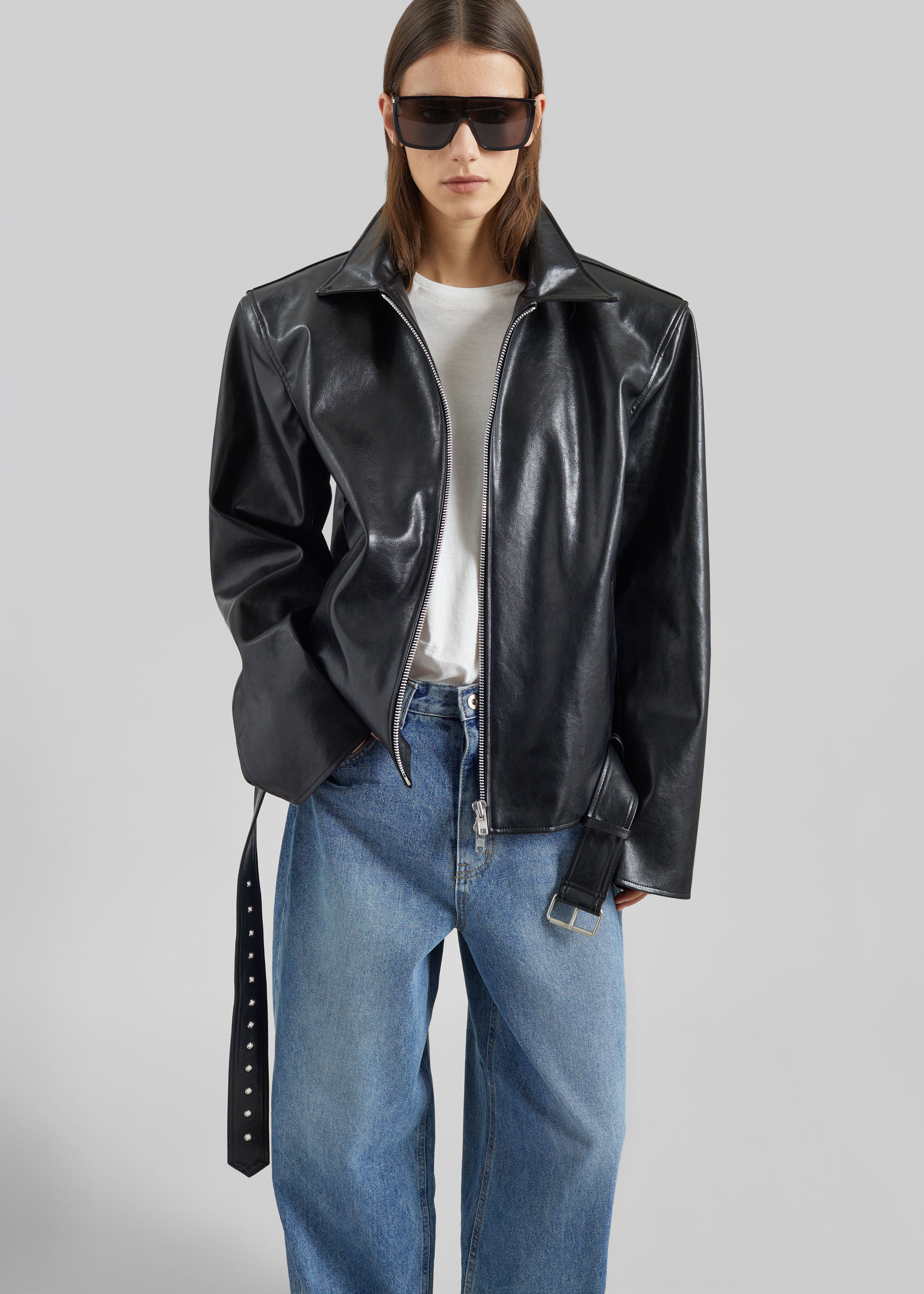 Norbury Faux Leather Jacket - Black