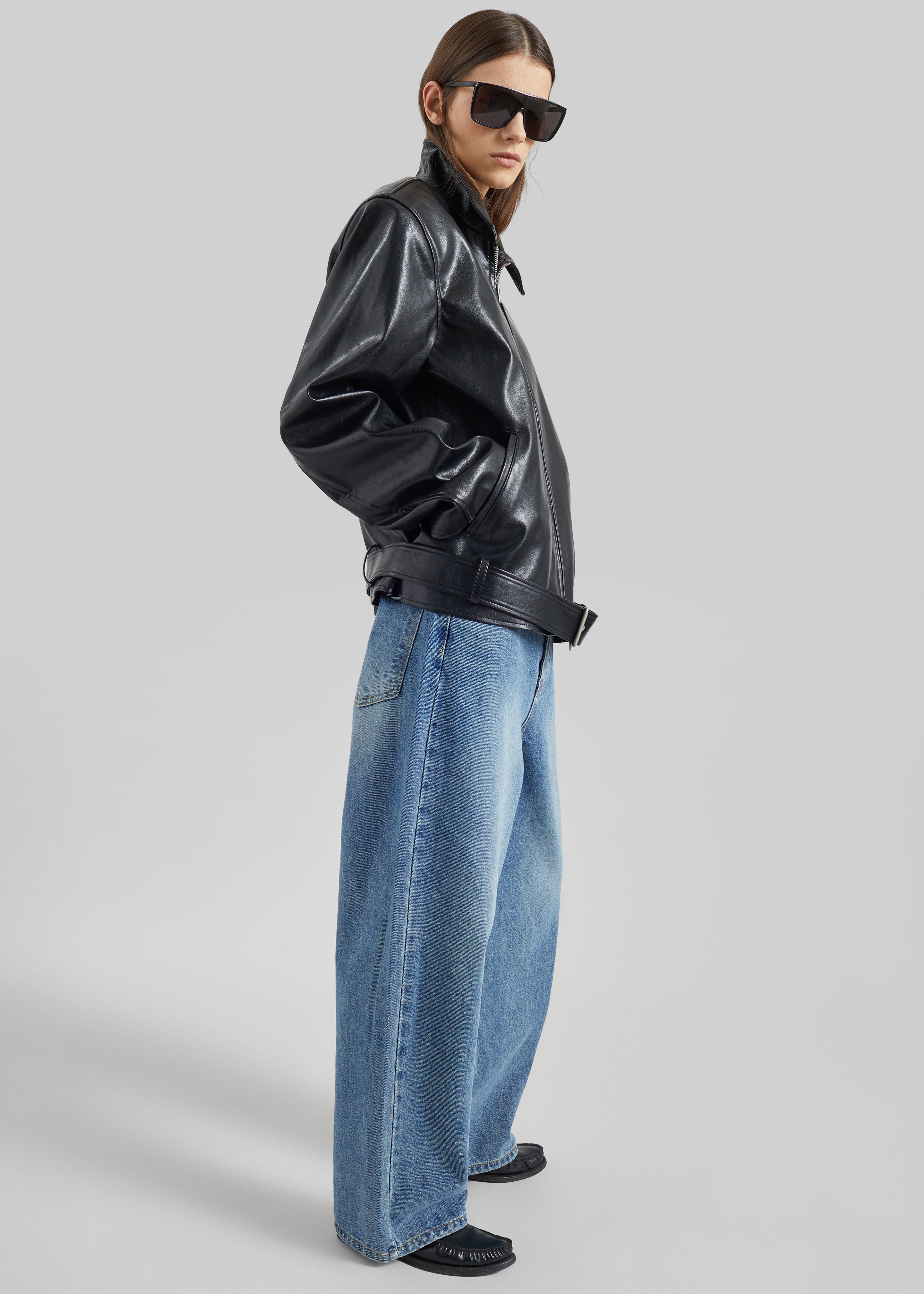 Norbury Faux Leather Jacket - Black