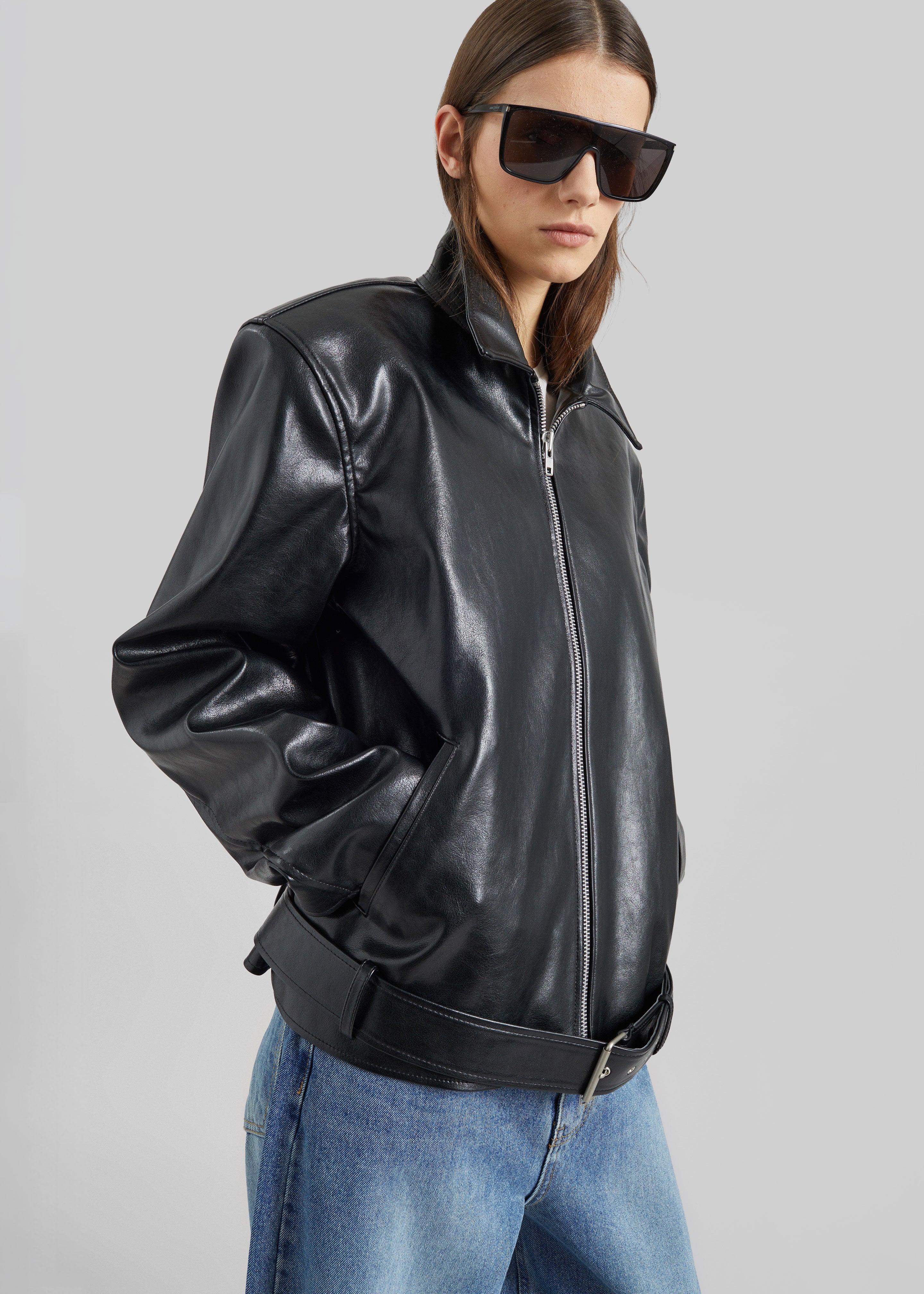 Norbury Faux Leather Jacket - Black