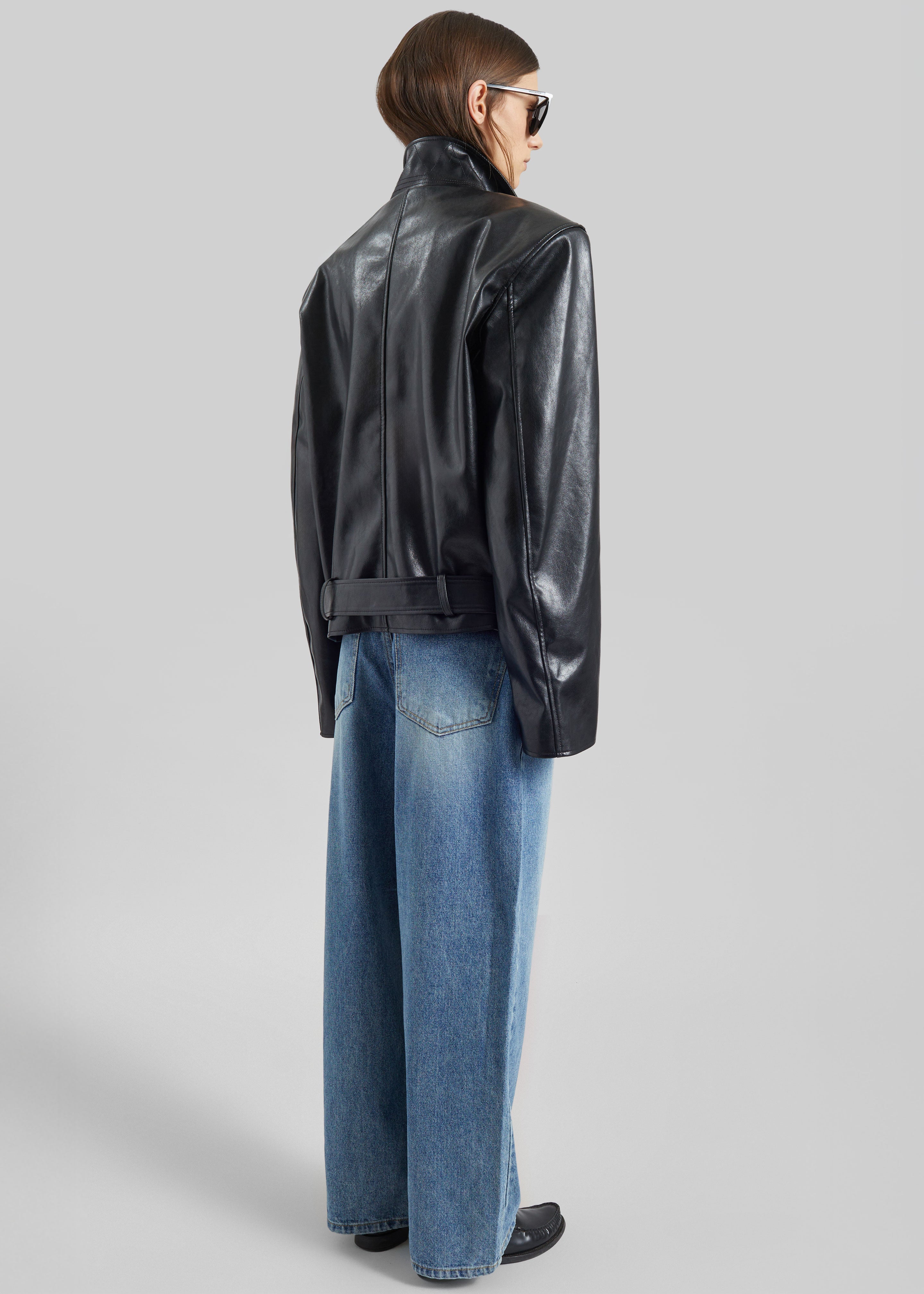 Norbury Faux Leather Jacket - Black