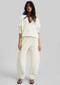 Noyon Barrel Leg Pants - Cream