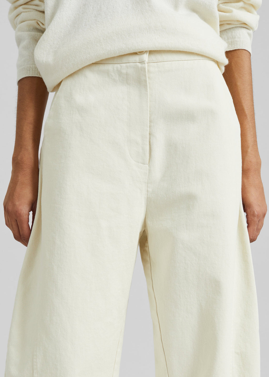 Noyon Barrel Leg Pants - Cream
