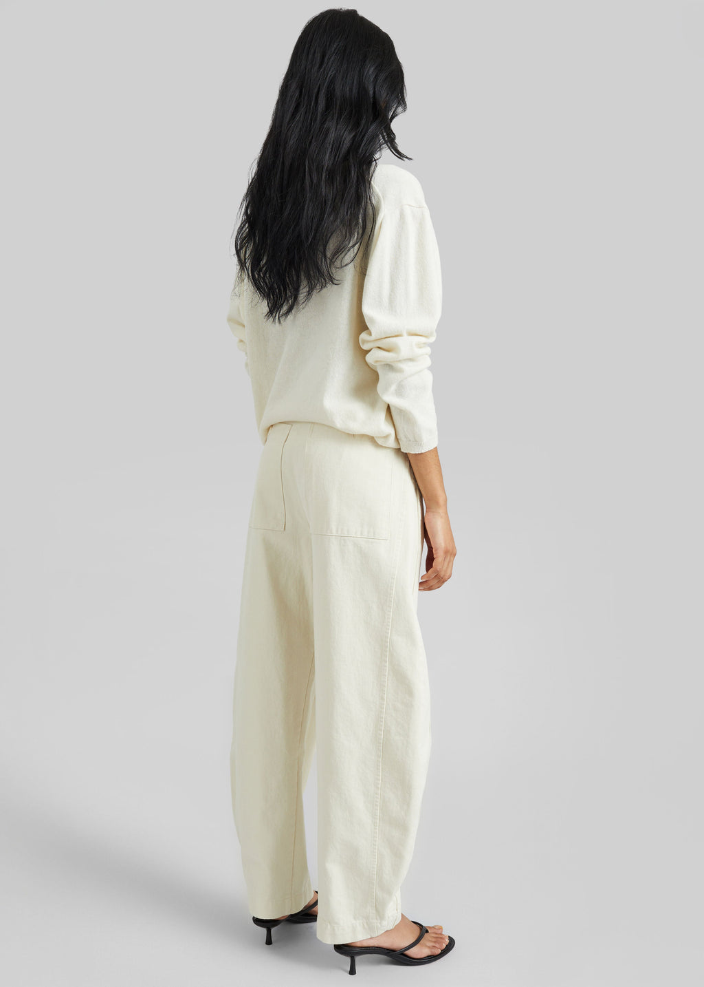 Noyon Barrel Leg Pants - Cream