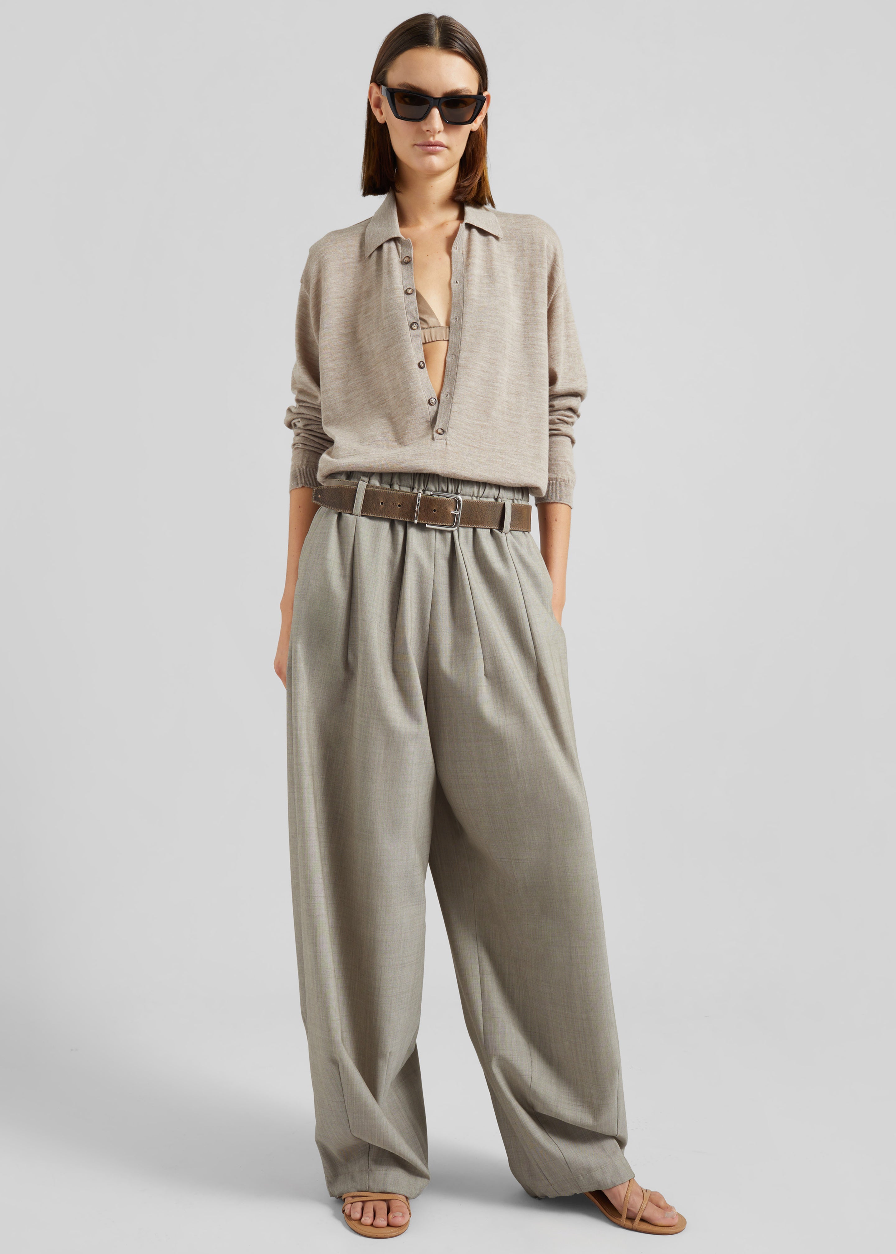 Oakdale Track Pants - Beige Melange