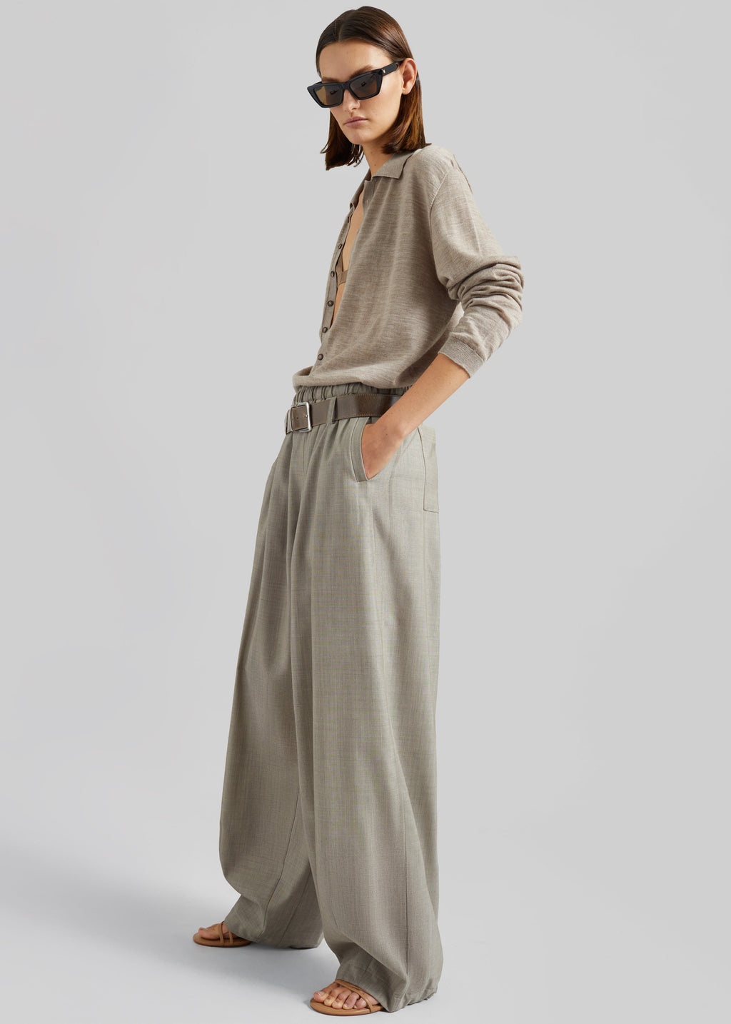 Oakdale Track Pants - Beige Melange