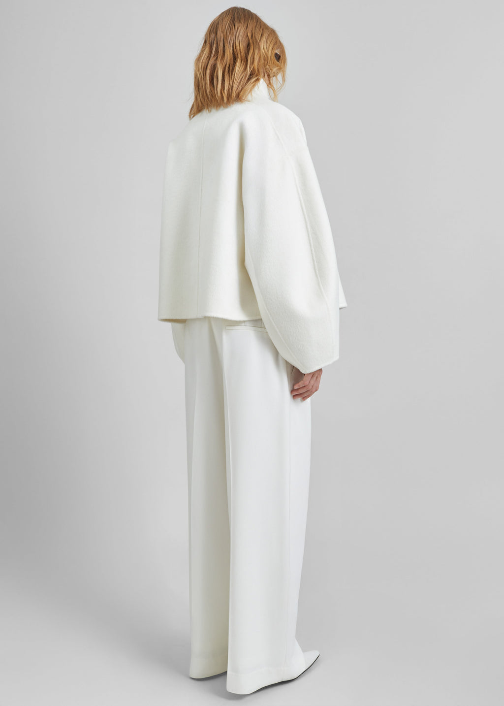 Onelle Wool Short Coat - White