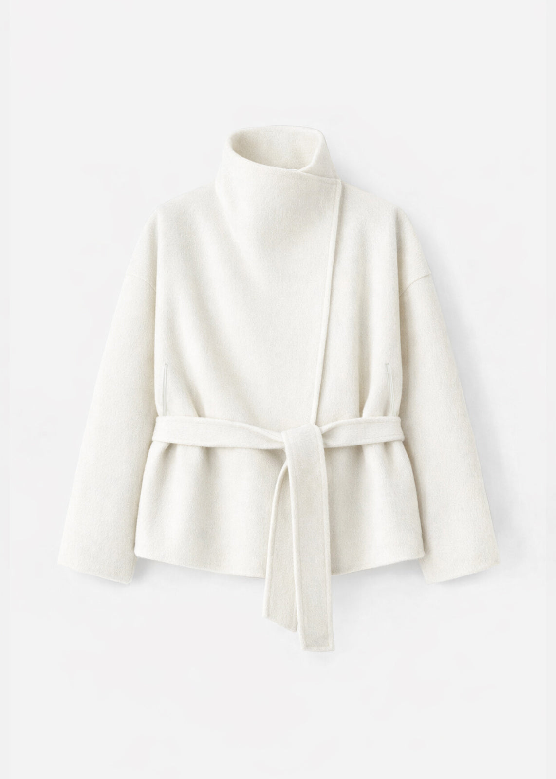 Onelle Wool Short Coat - White