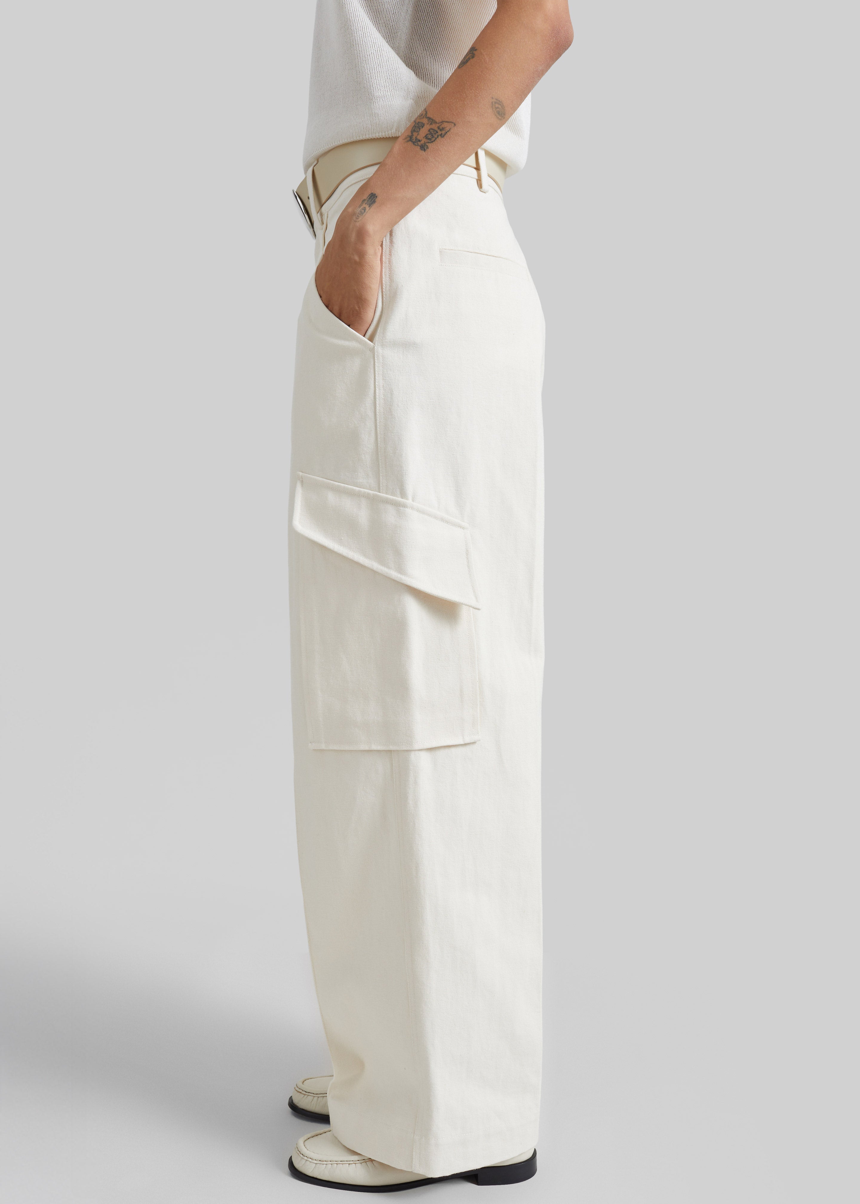 Oslo Cotton Cargo Pants - Beige