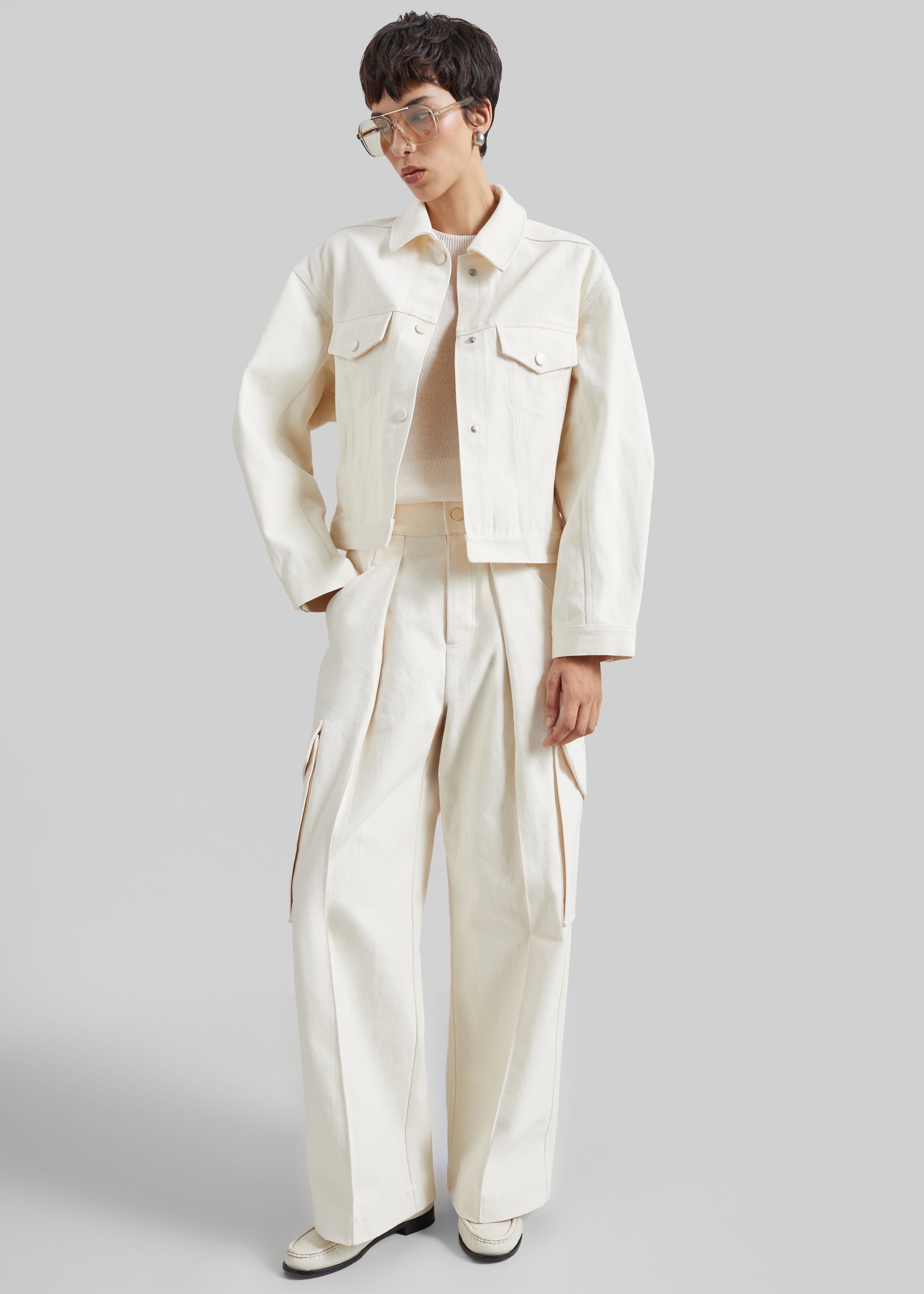 Oslo Cotton Cargo Pants - Beige
