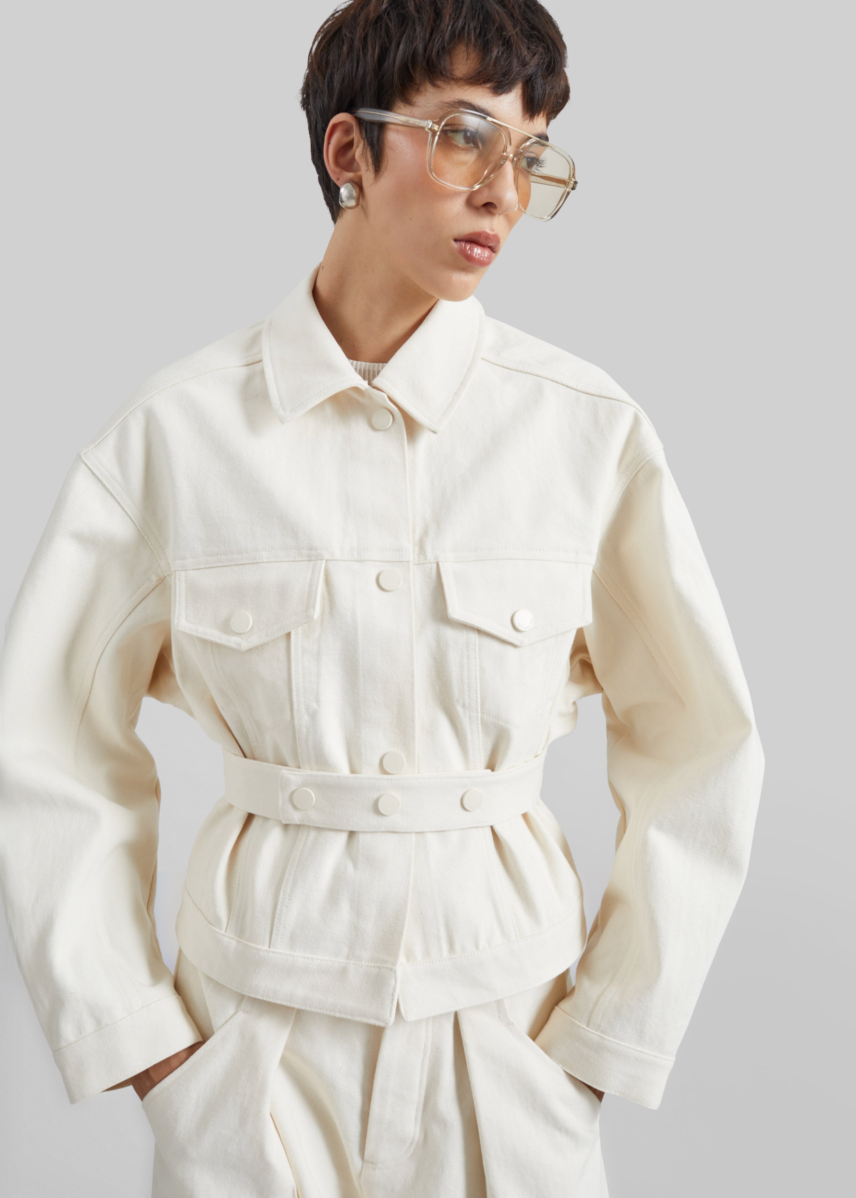 Oslo Cotton Cinched Jacket - Beige
