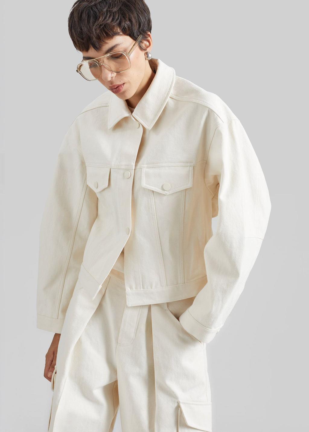 Oslo Cotton Cinched Jacket - Beige