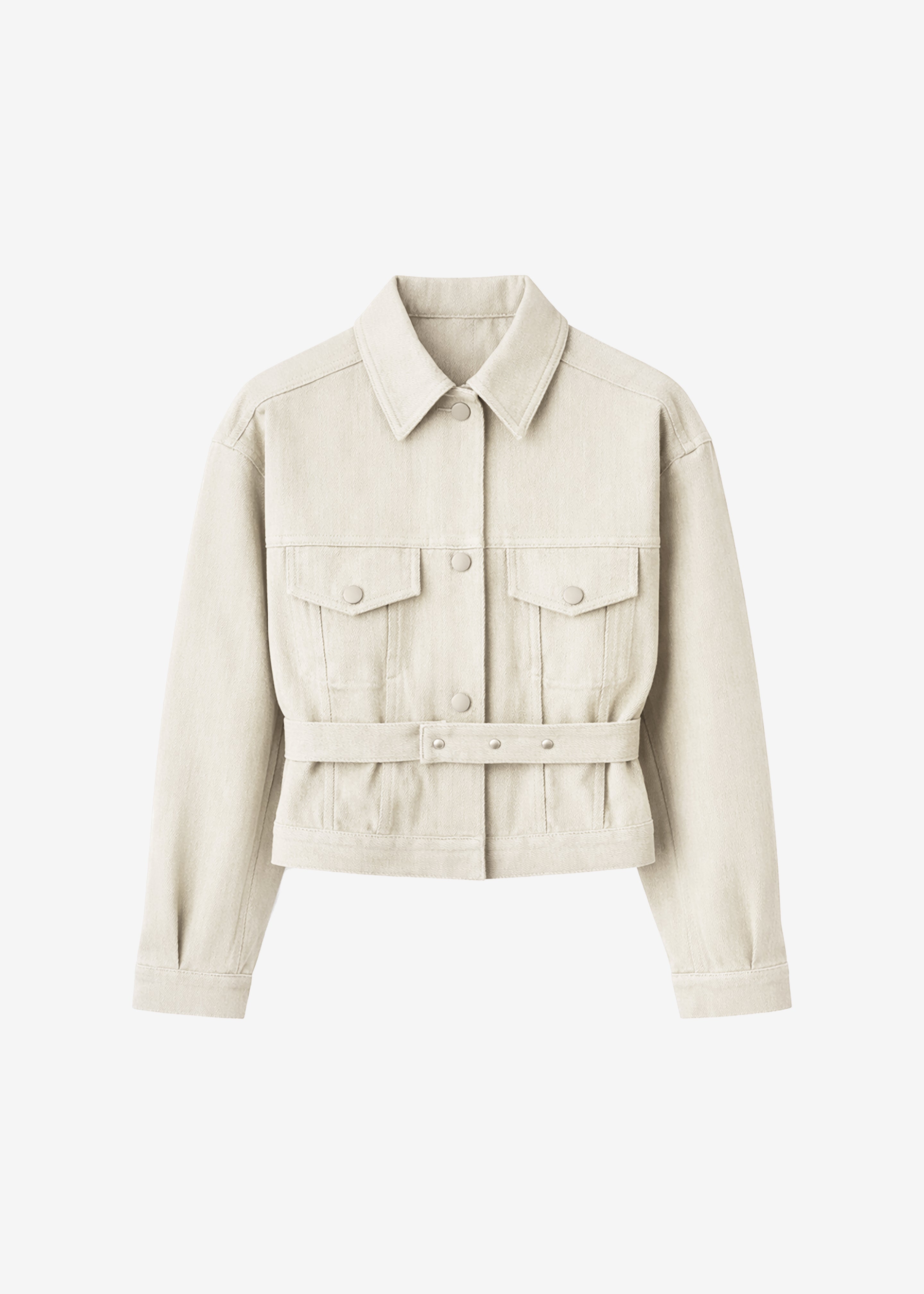 Oslo Cotton Cinched Jacket - Beige