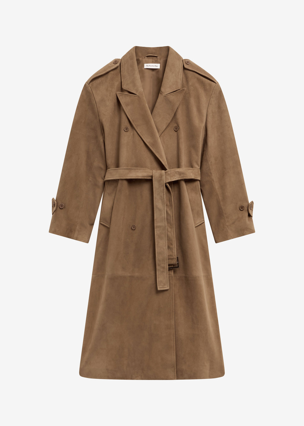 Pembroke Faux Suede Trench - Camel