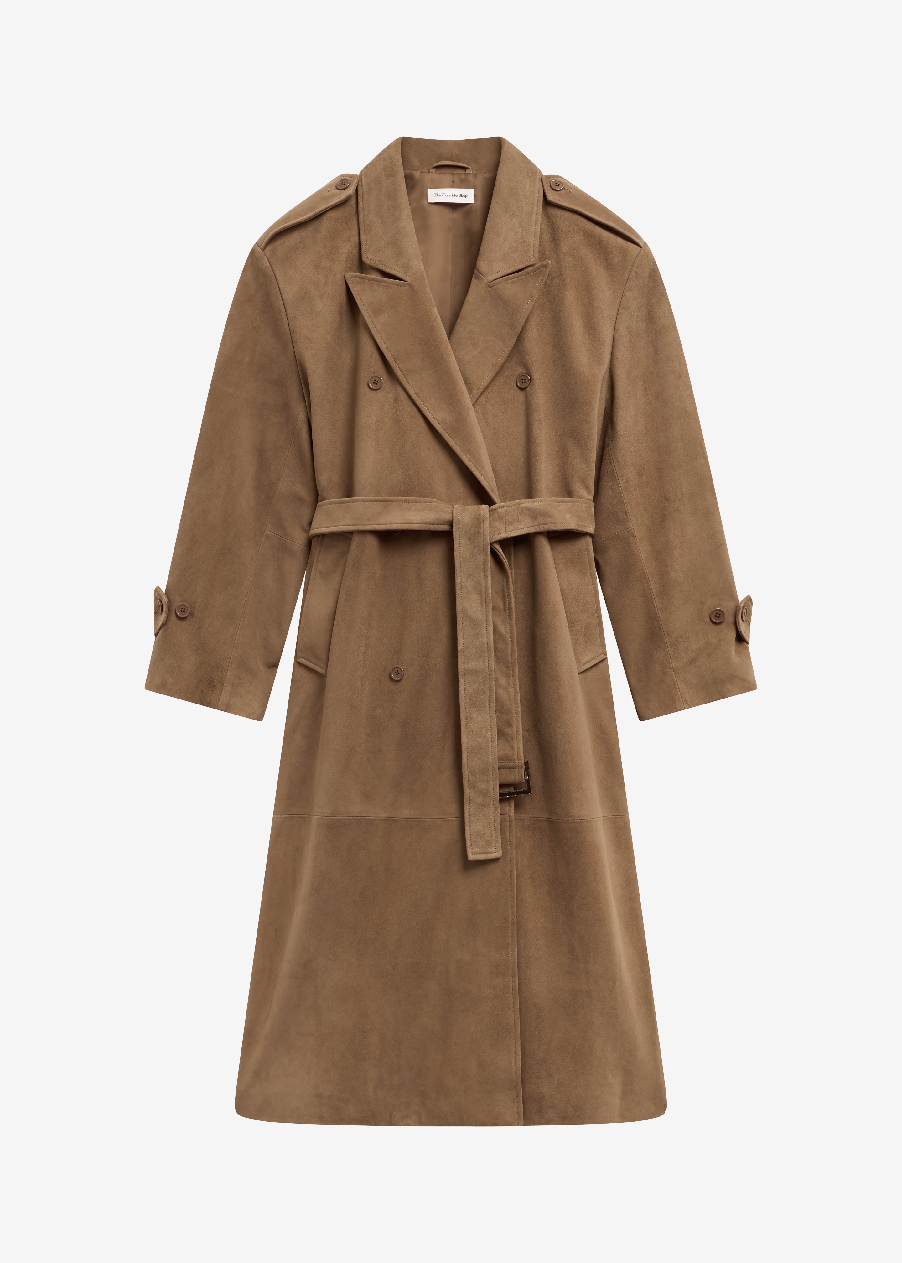 Pembroke Faux Suede Trench - Camel