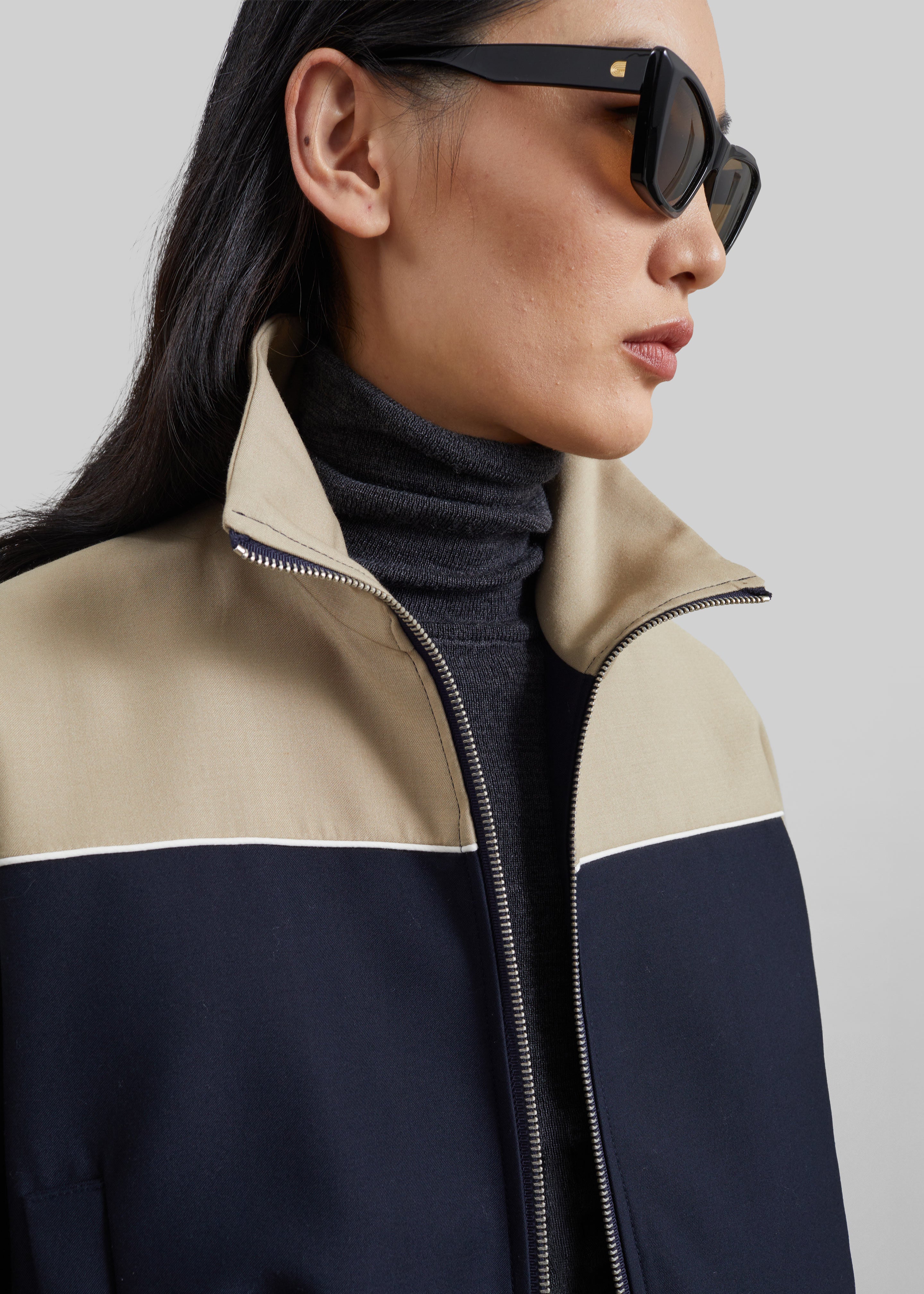 Penally Cropped Jacket - Navy