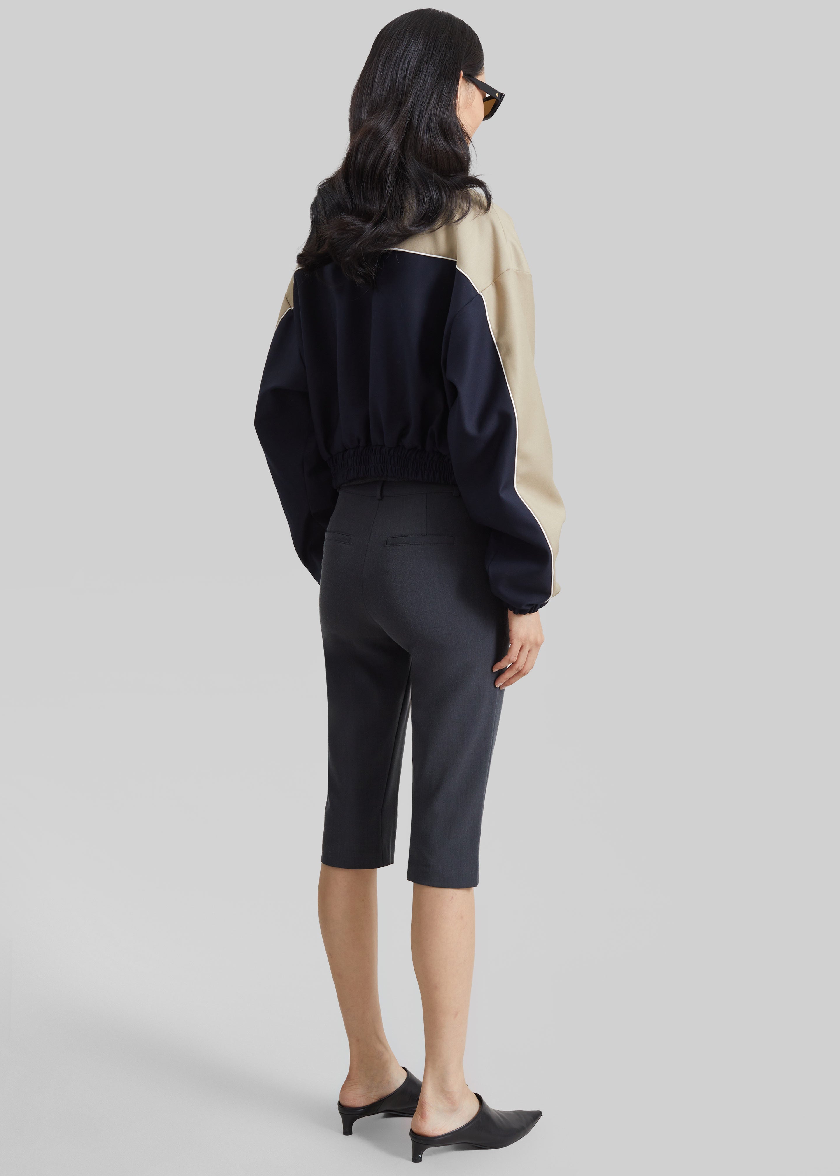 Penally Cropped Jacket - Navy