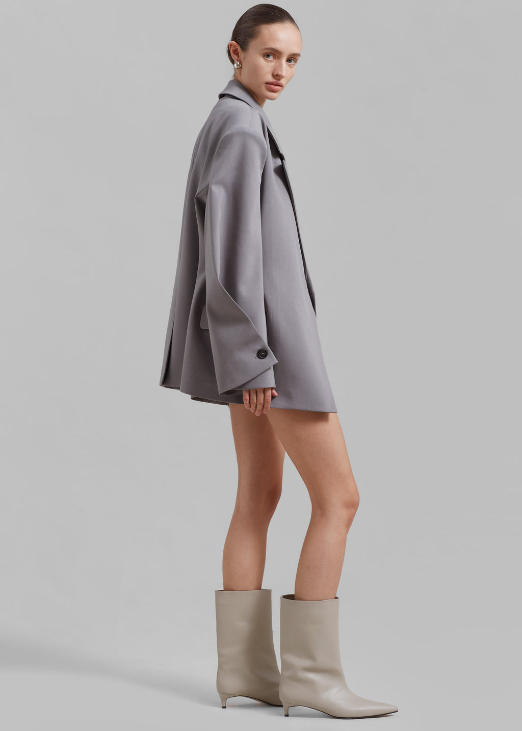 Pia Boxy Blazer - Grey