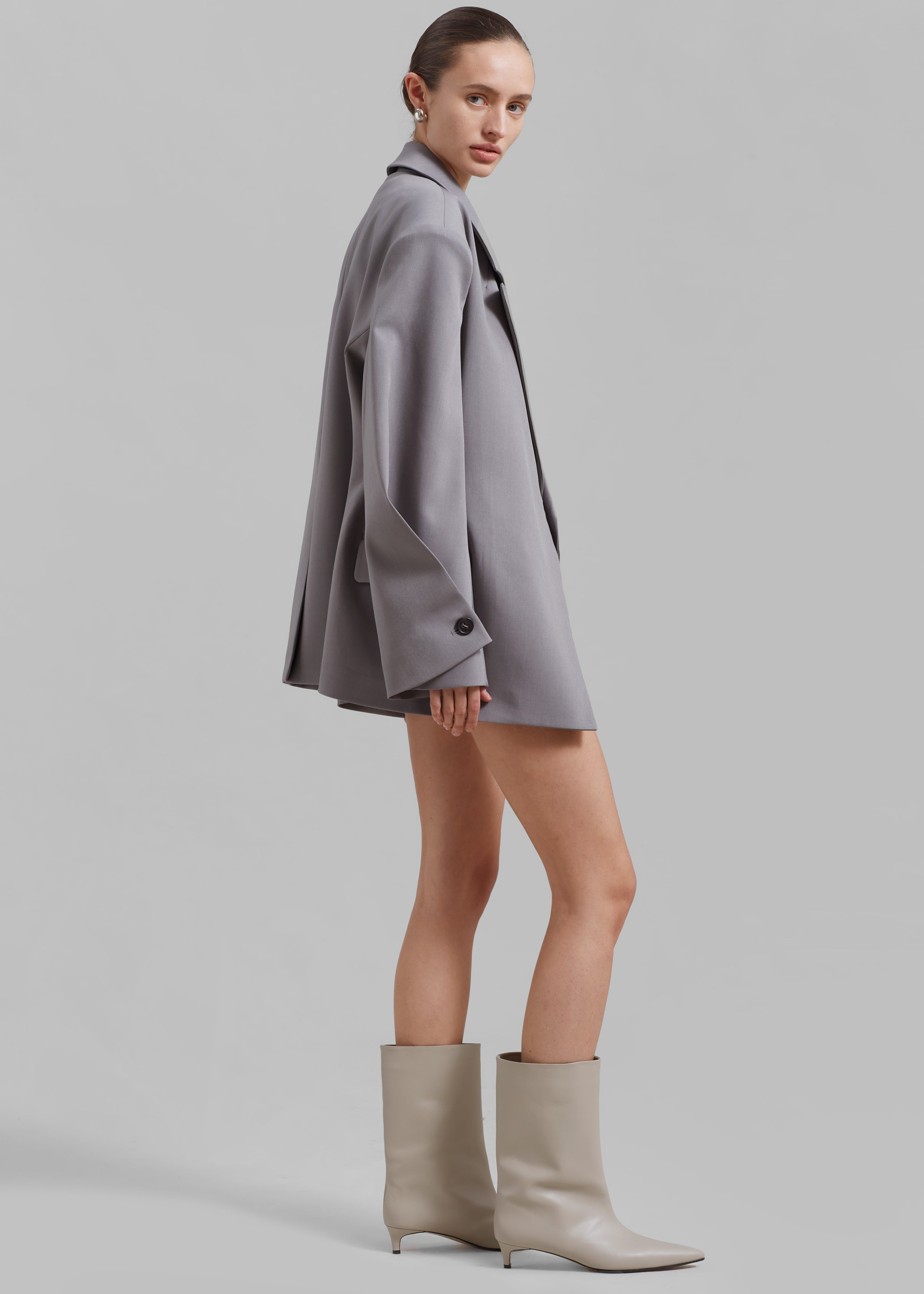 Pia Boxy Blazer - Grey