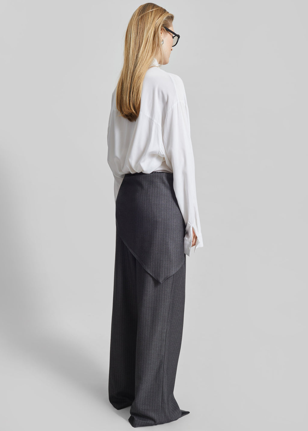 Rovigo Scarf Wrap Pants - Grey Stripe