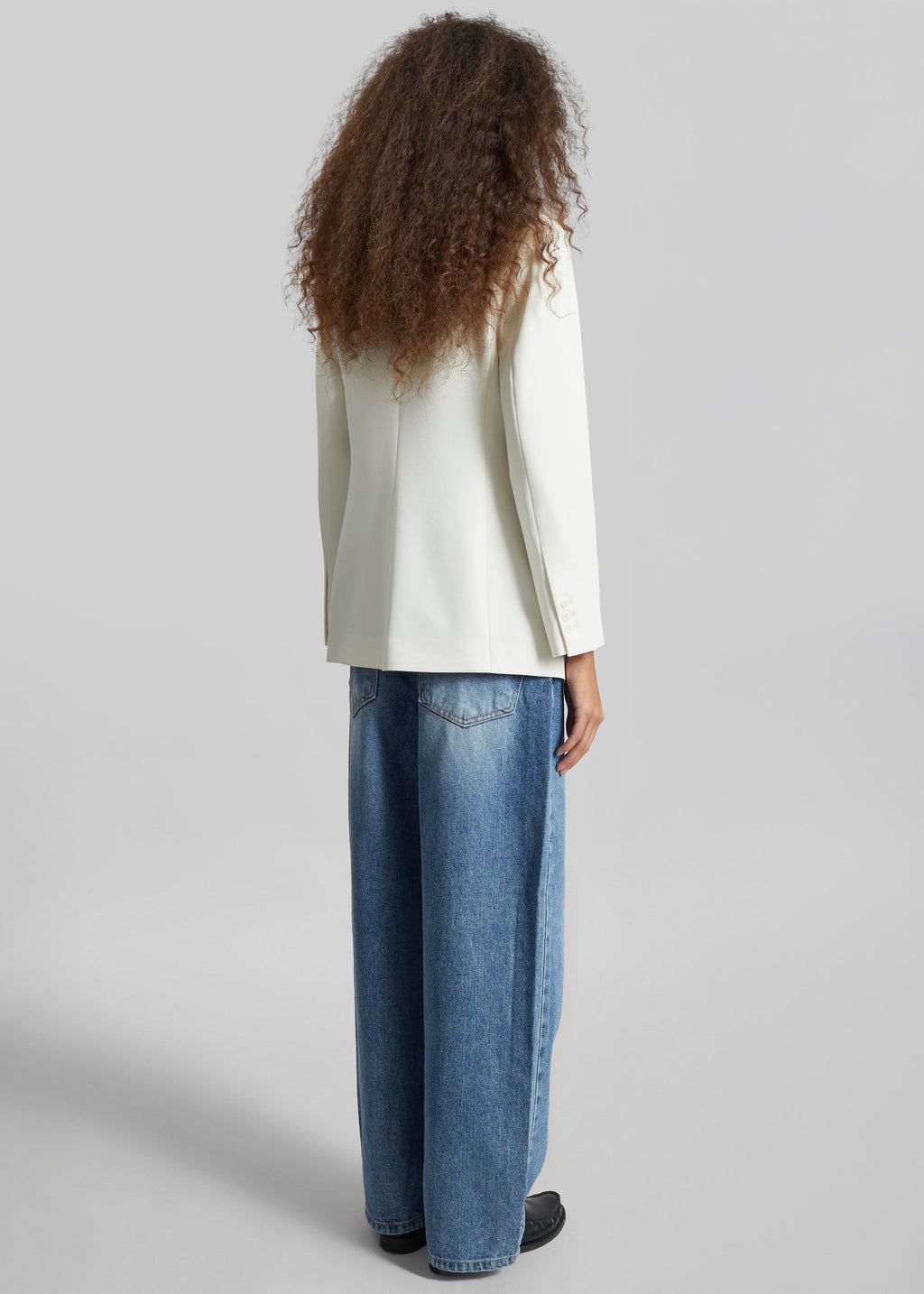 Seika Scarf Blazer - Ivory
