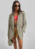 Sesma Drawstring Blazer - Pale Olive