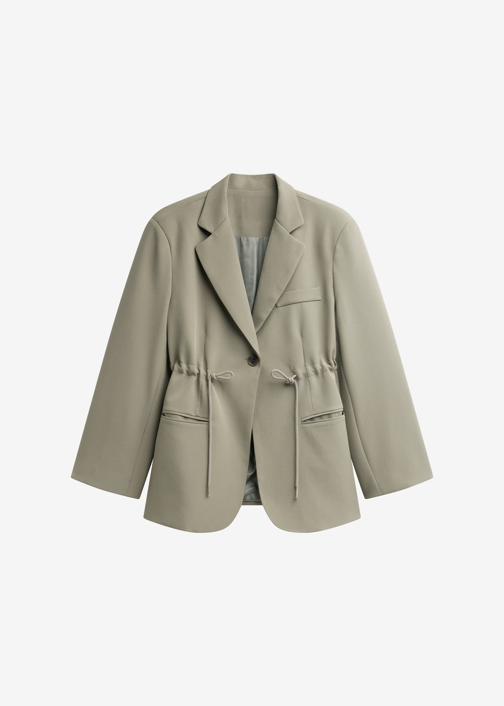 Sesma Drawstring Blazer - Pale Olive