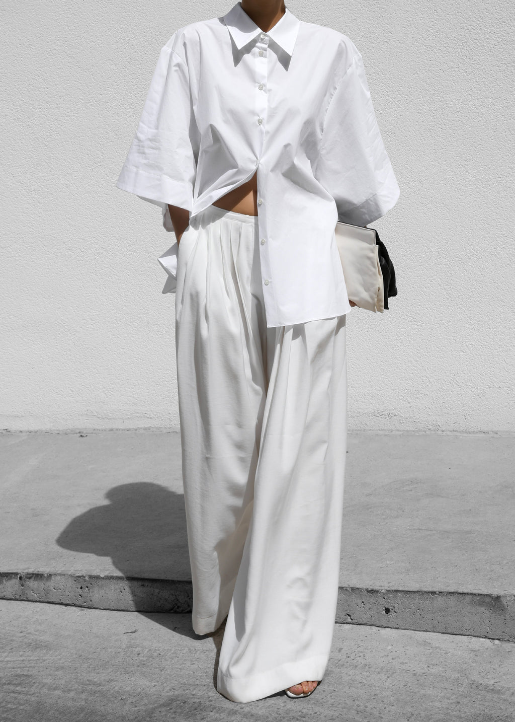 Sloane Wide Leg Trousers - White