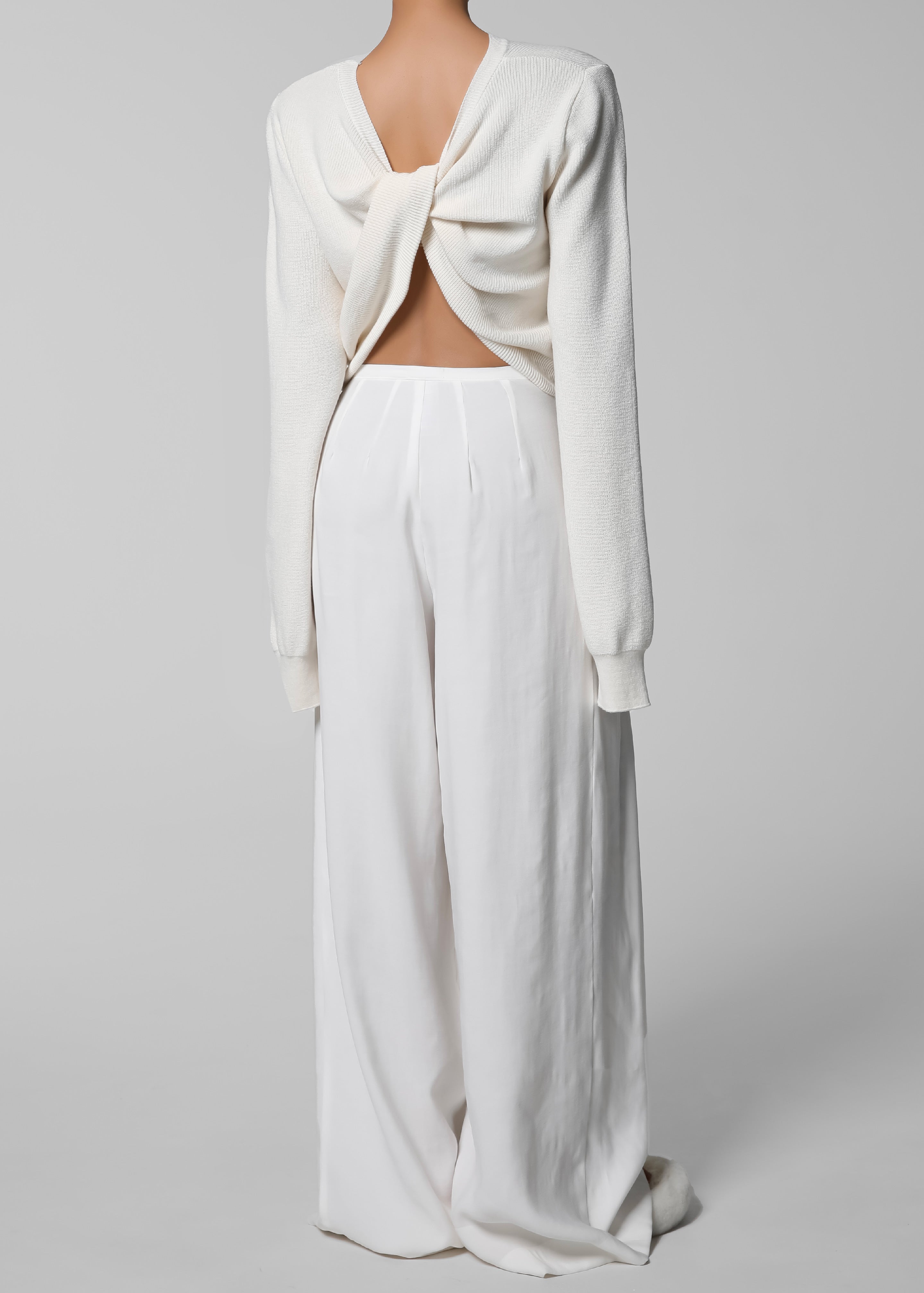 Sloane Wide Leg Trousers - White