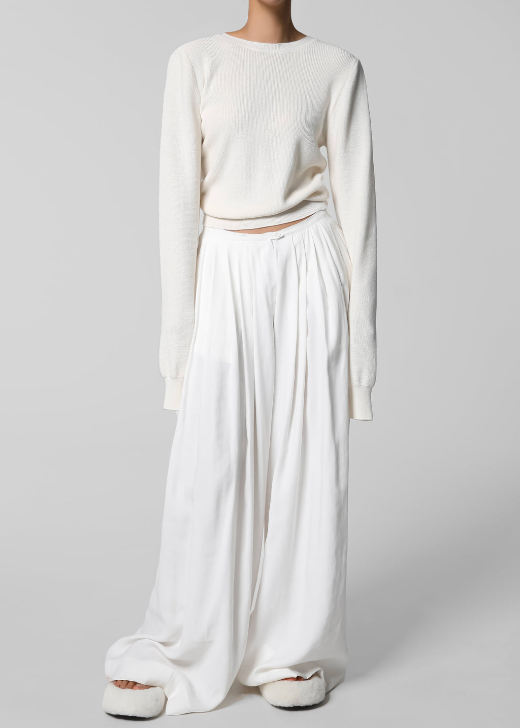 Sloane Wide Leg Trousers - White