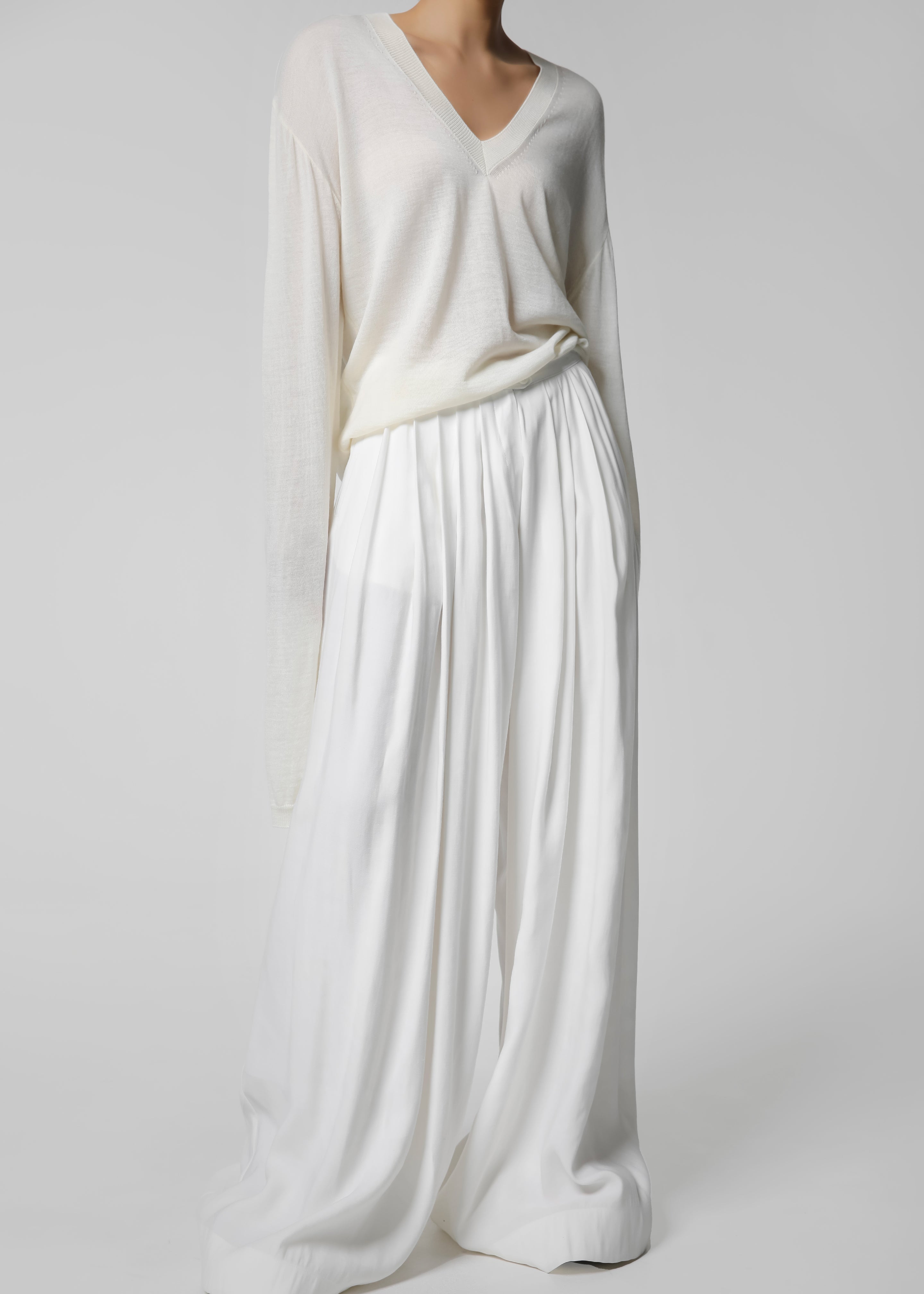 Sloane Wide Leg Trousers - White