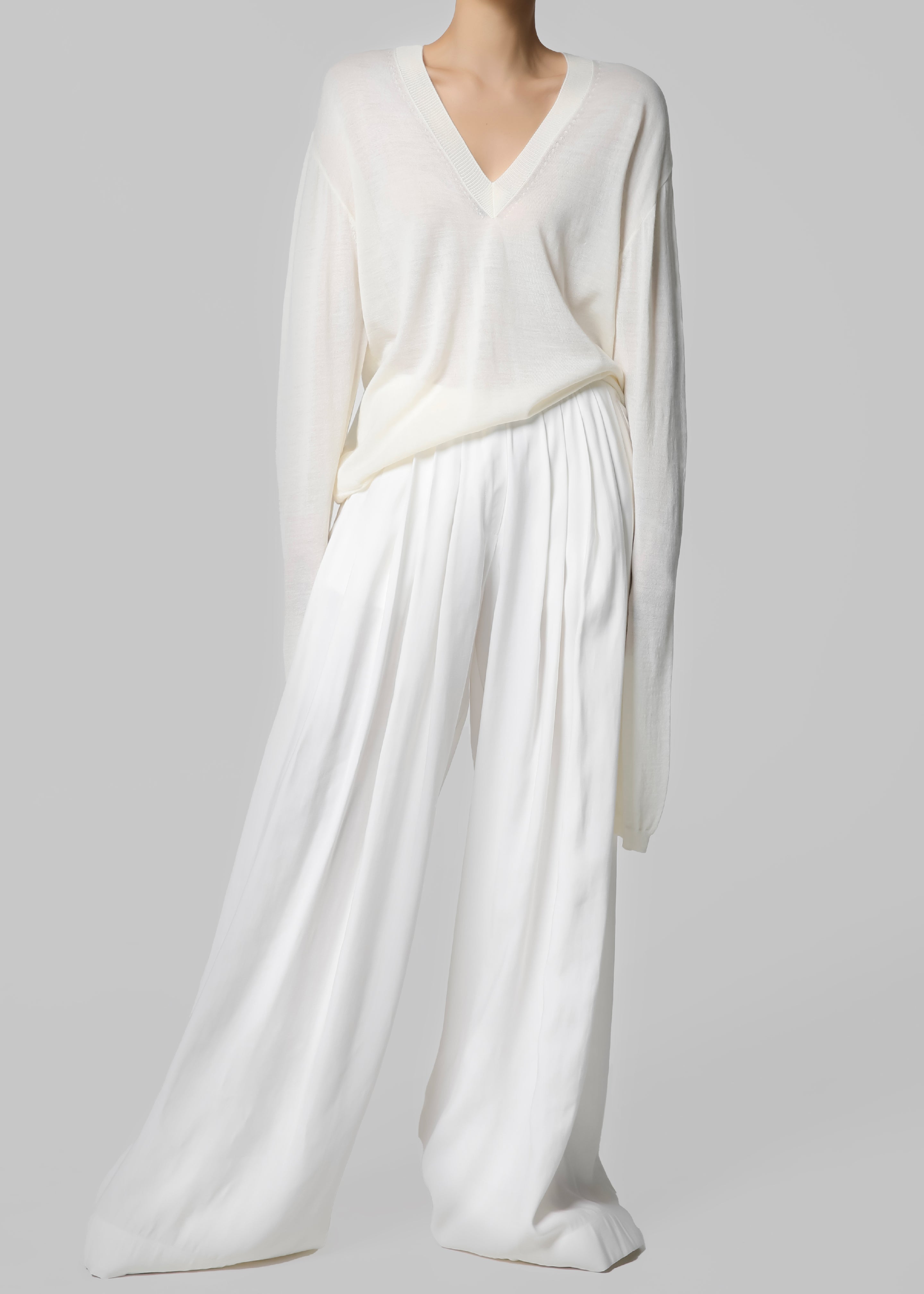 Sloane Wide Leg Trousers - White