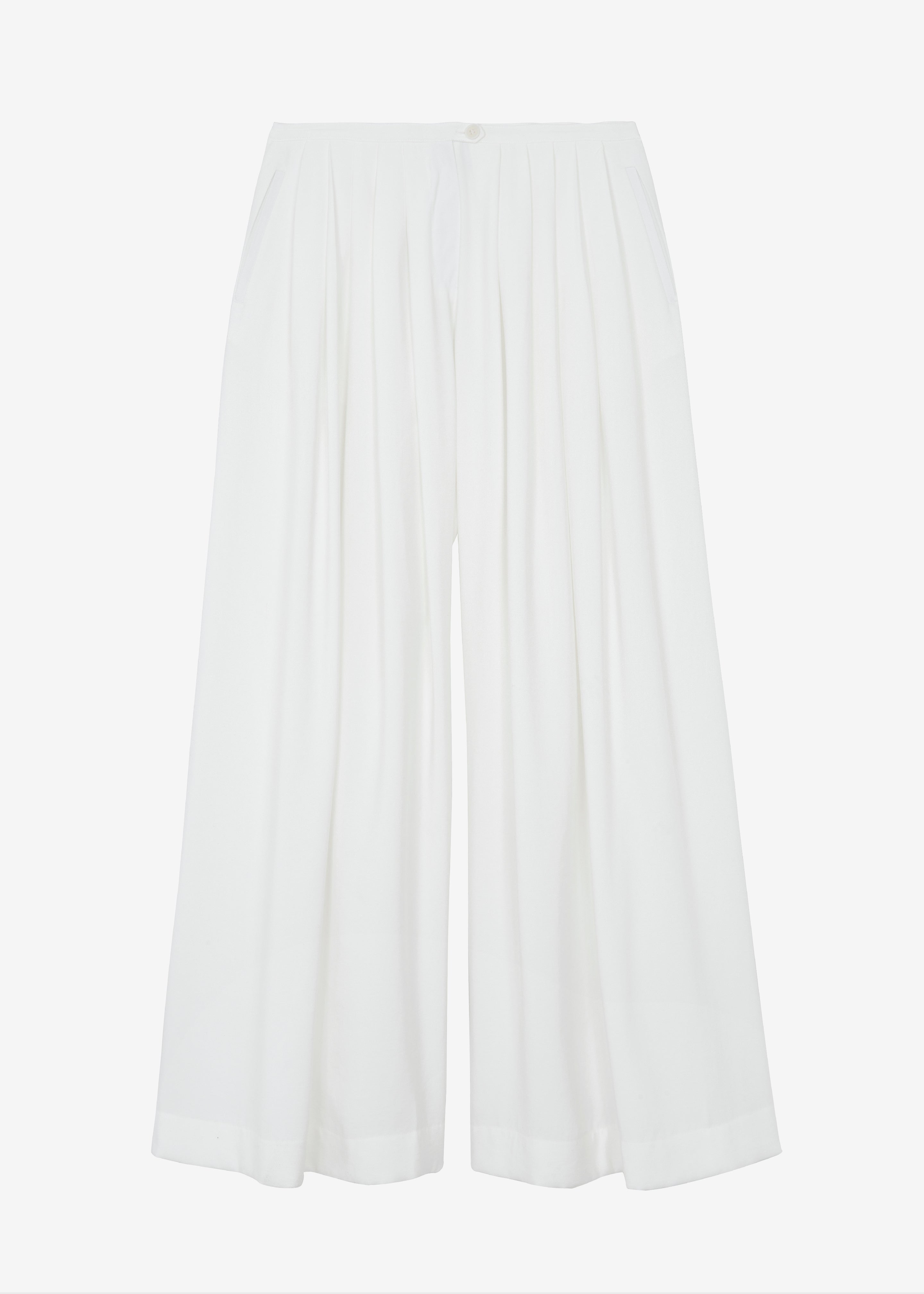Sloane Wide Leg Trousers - White
