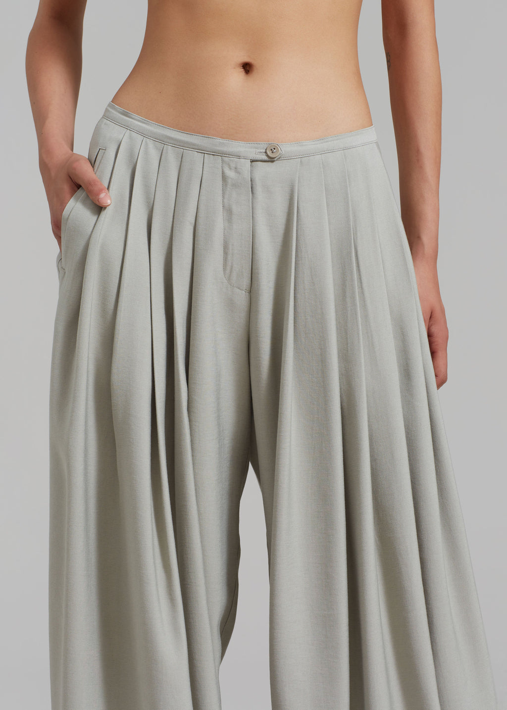 Sloane Wide Leg Trousers - Grey