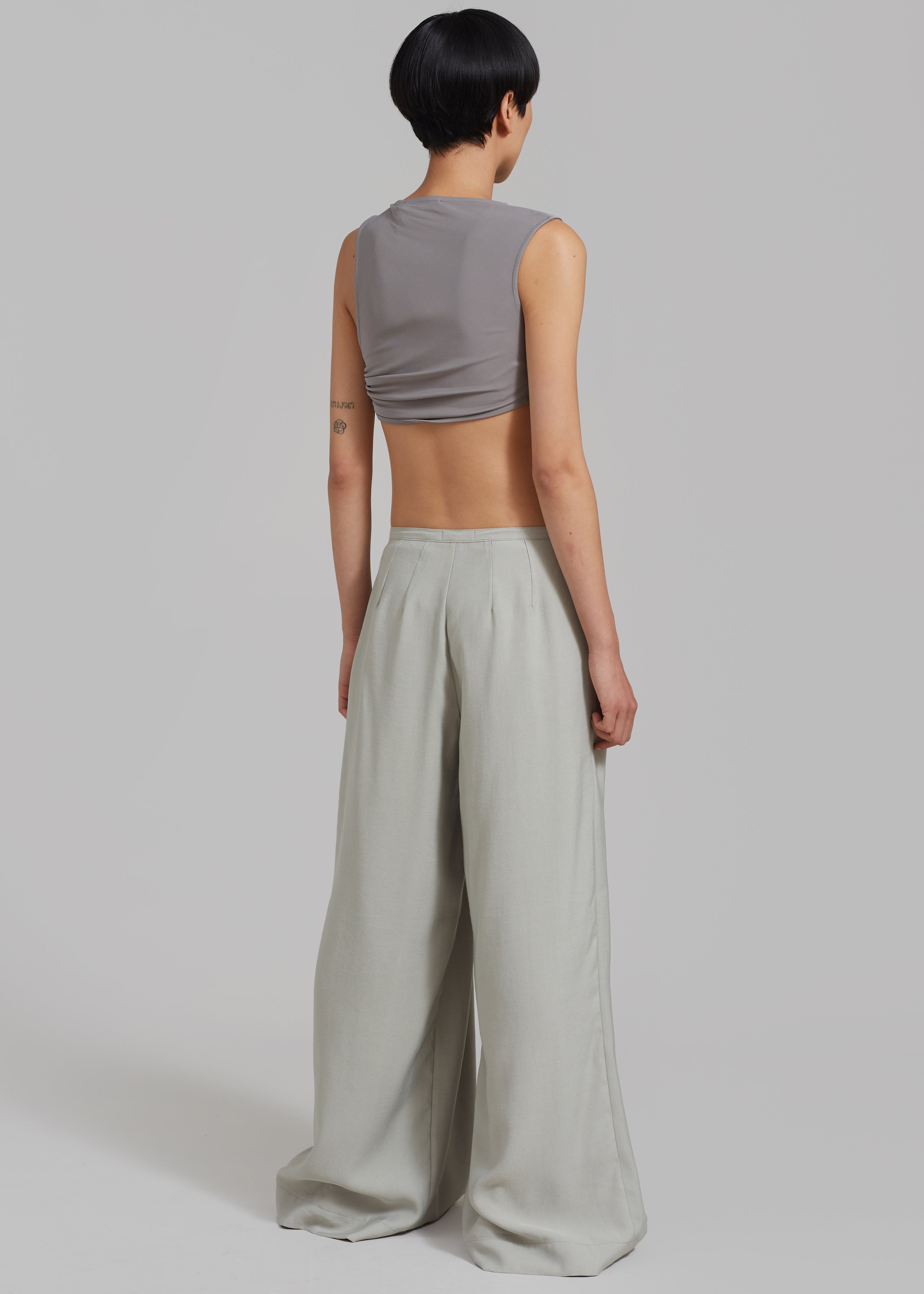Sloane Wide Leg Trousers - Grey