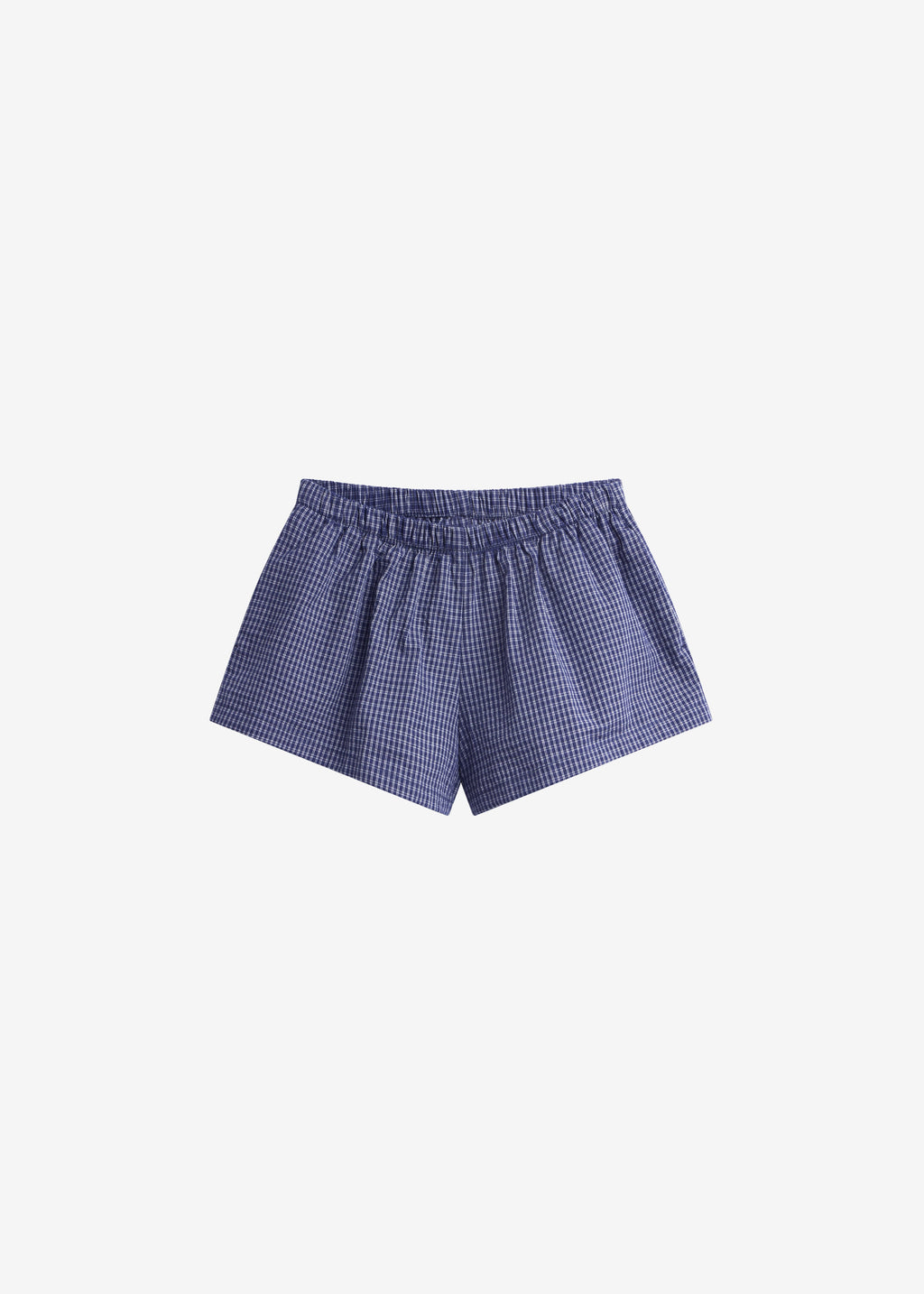 Solaro Mini Shorts - Navy Plaid