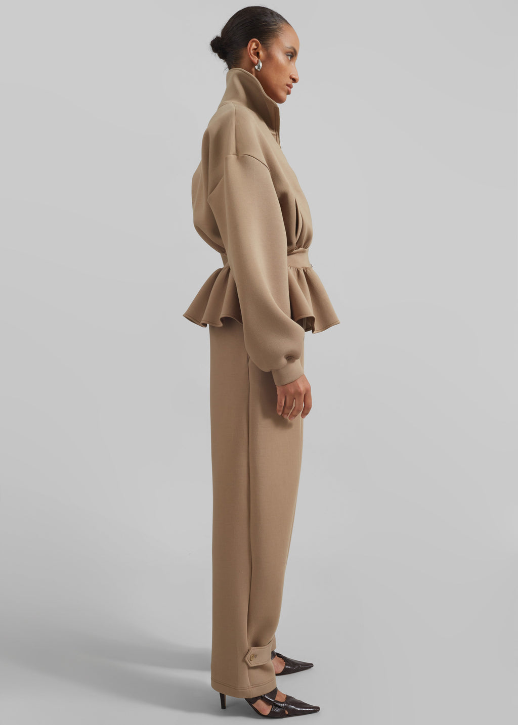 Sorelle Peplum Jacket - Camel