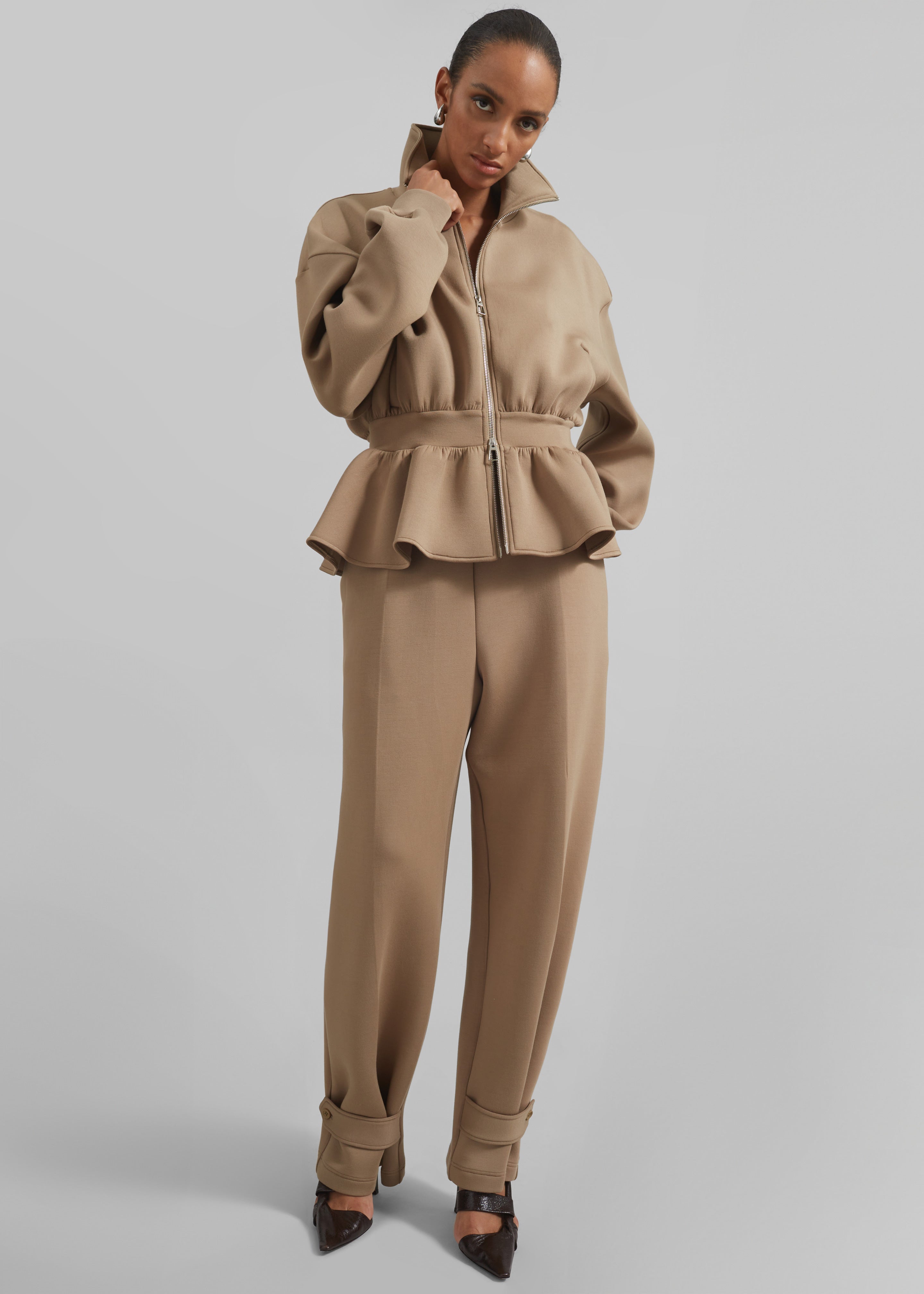 Sorelle Peplum Jacket - Camel